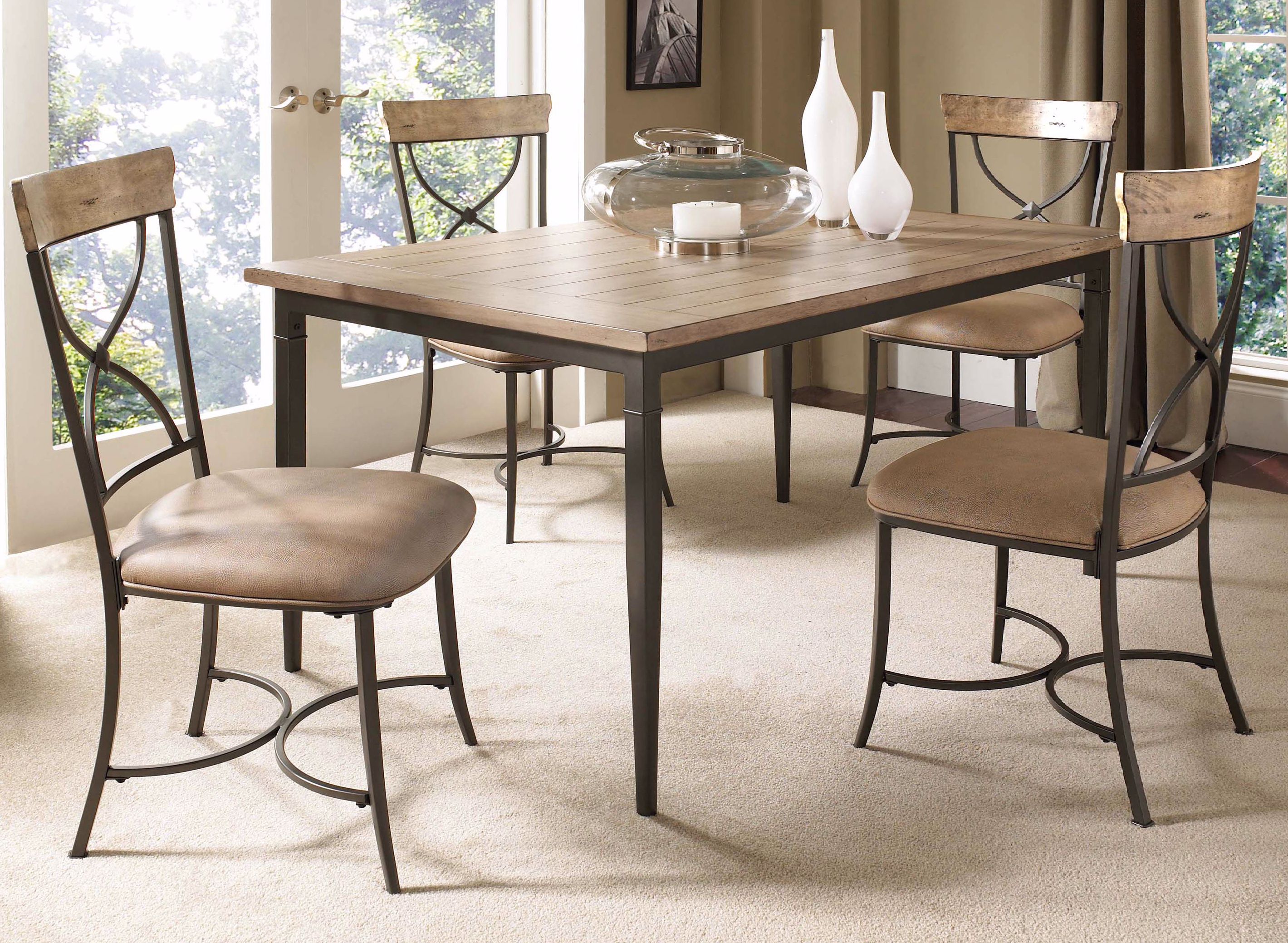 Hillsdale Charleston Rectangle X-Back 5-Piece Dining Set