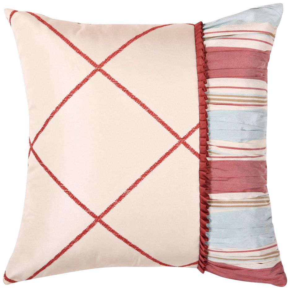 Cornelia Checkered 14" Square Decorative Pillow