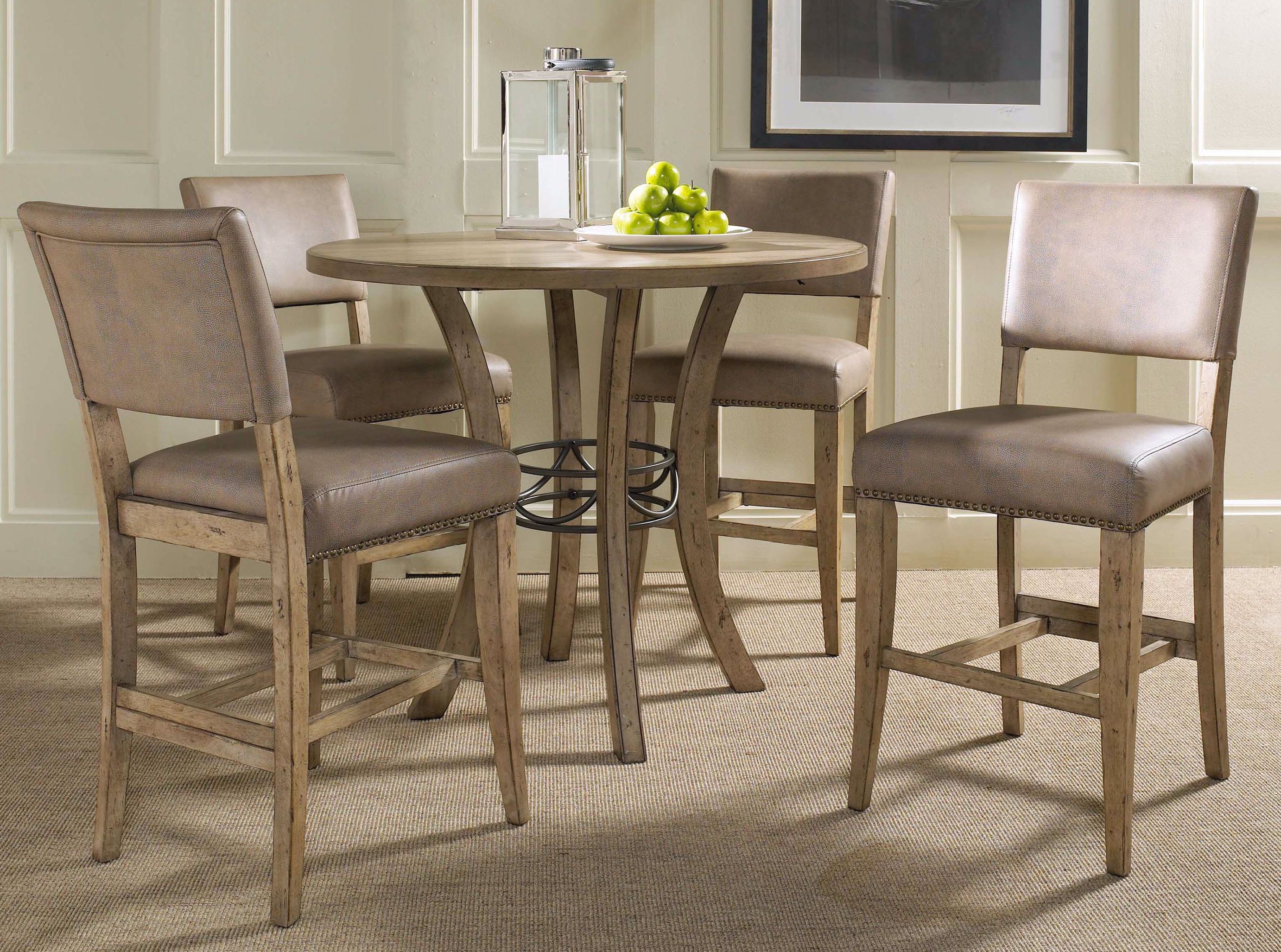 Hillsdale Charleston Round Parsons Counter Dining Set of 5