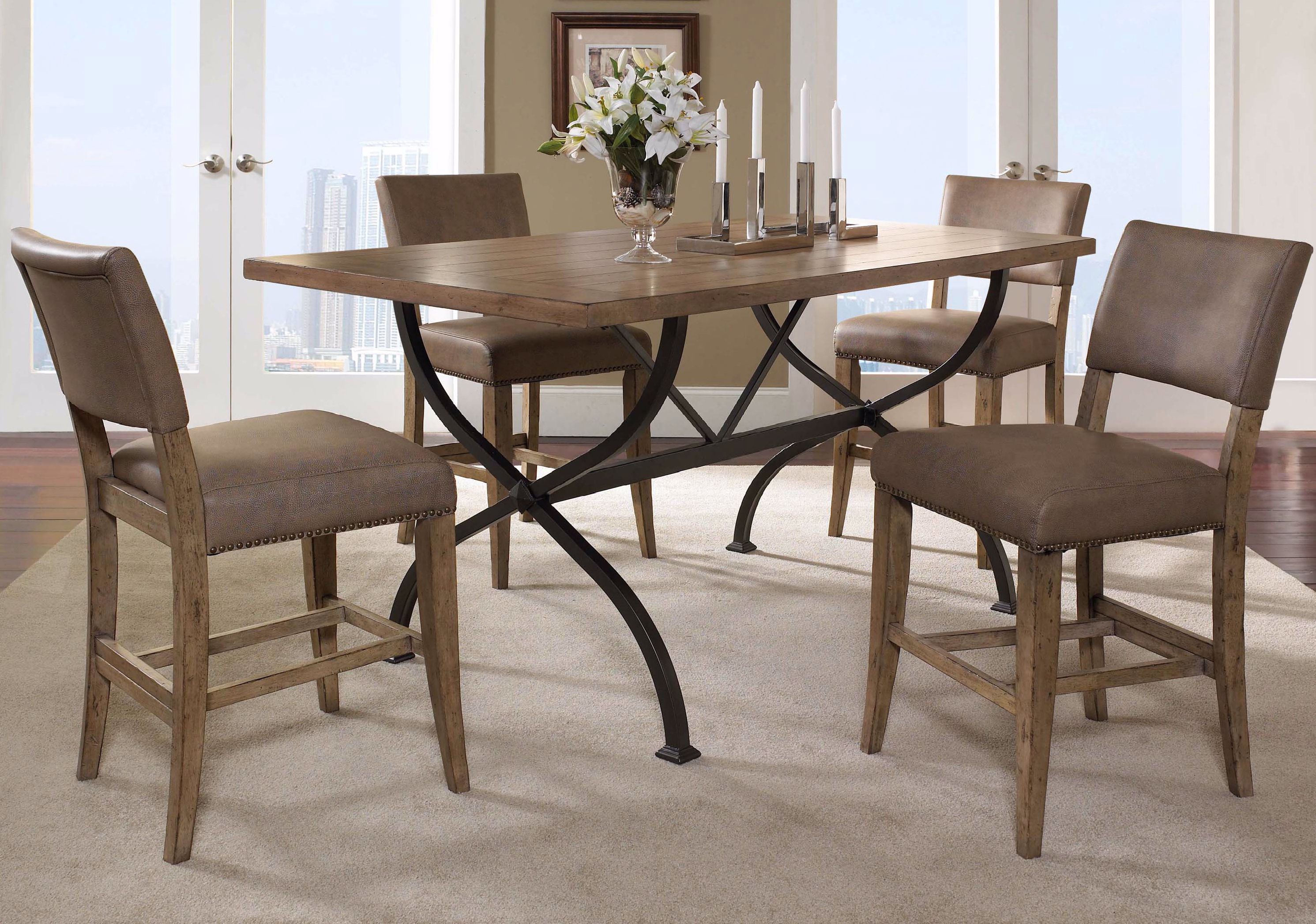 Hillsdale Charleston Round Parsons Counter Dining Set of 5