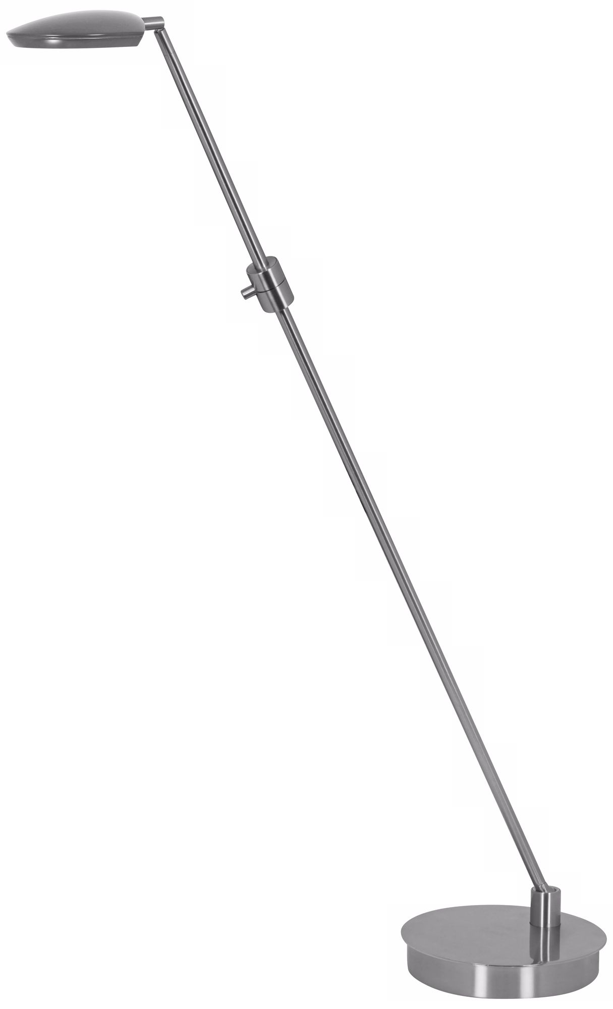 Mondoluz Pelle Brushed Platinum LED Floor Lamp