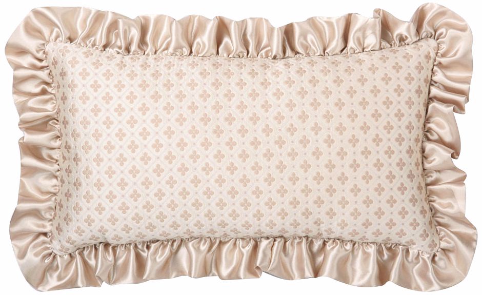 Lumina Ruffled Edge 18" Wide Lumbar Decorative Pillow
