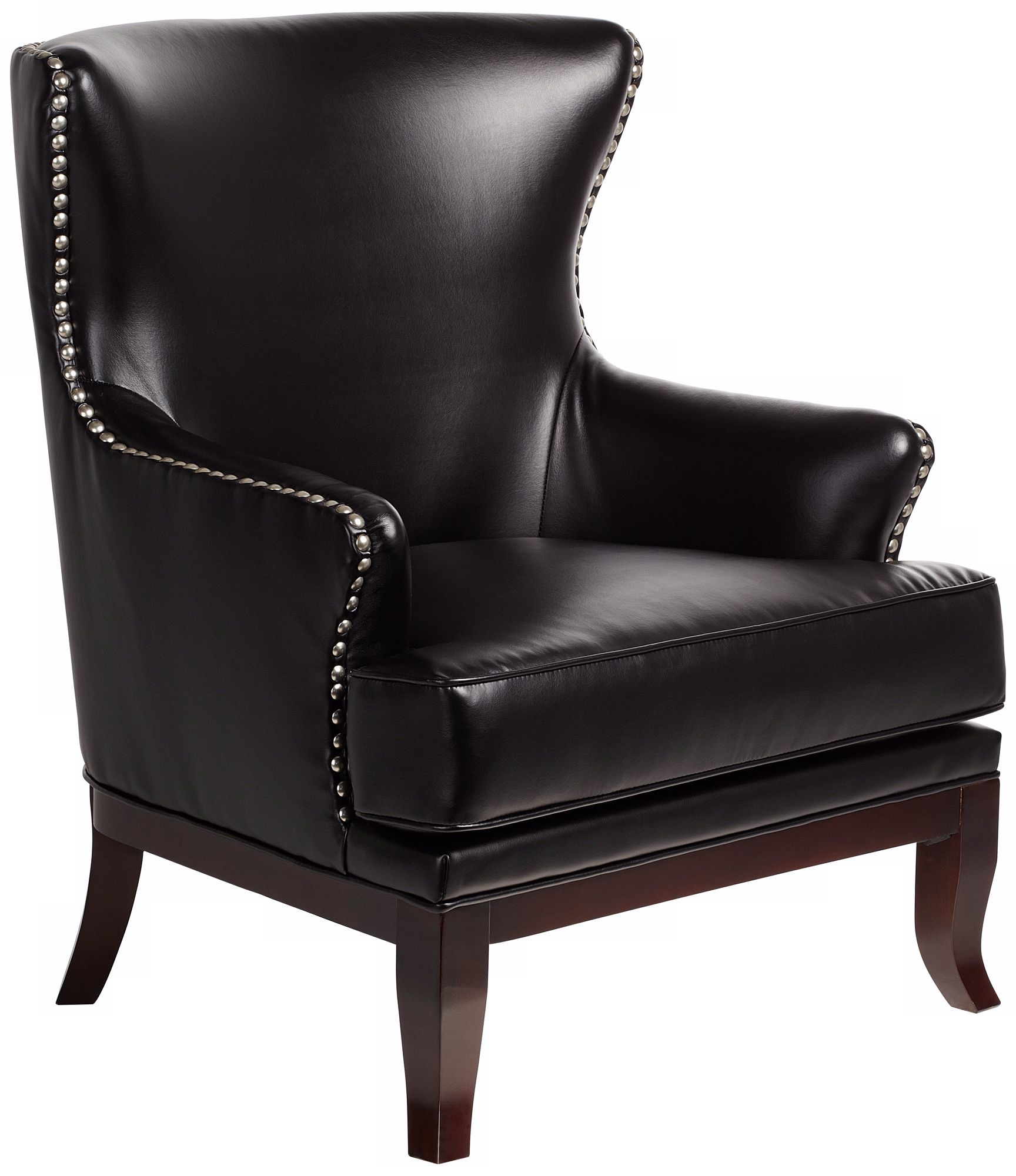 Ryder Black Upholstered Wingback Chair