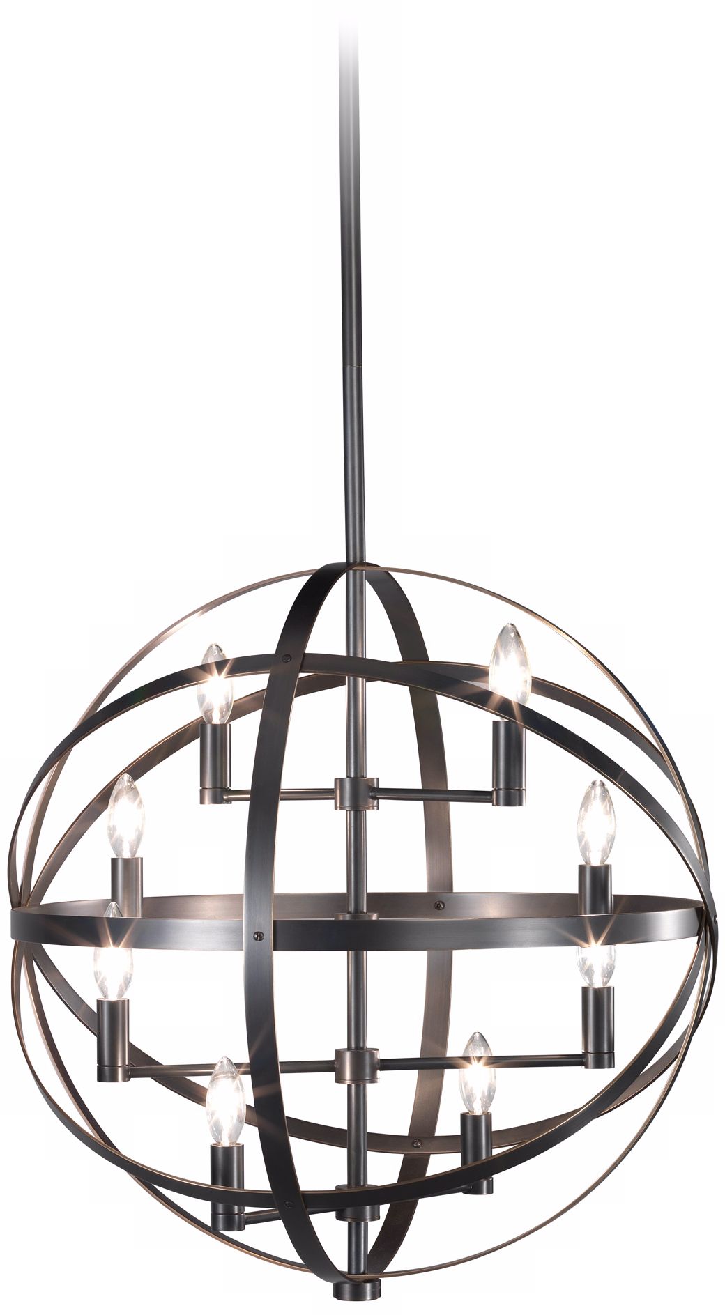 Robert Abbey Lucy 22" Wide 8-Light Antique Nickel Pendant