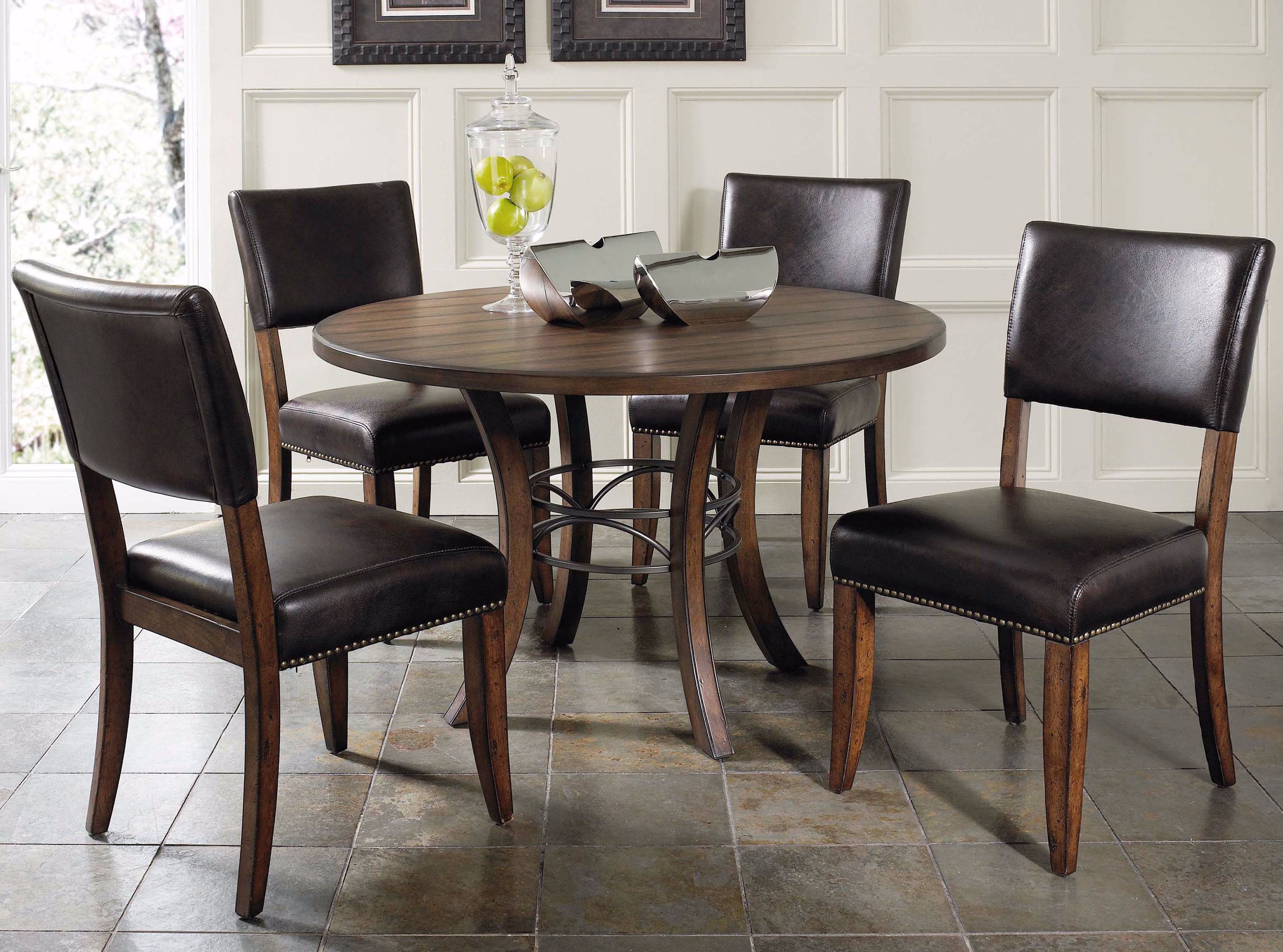Hillsdale Cameron Round Wood Parsons 5-Piece Dining Set