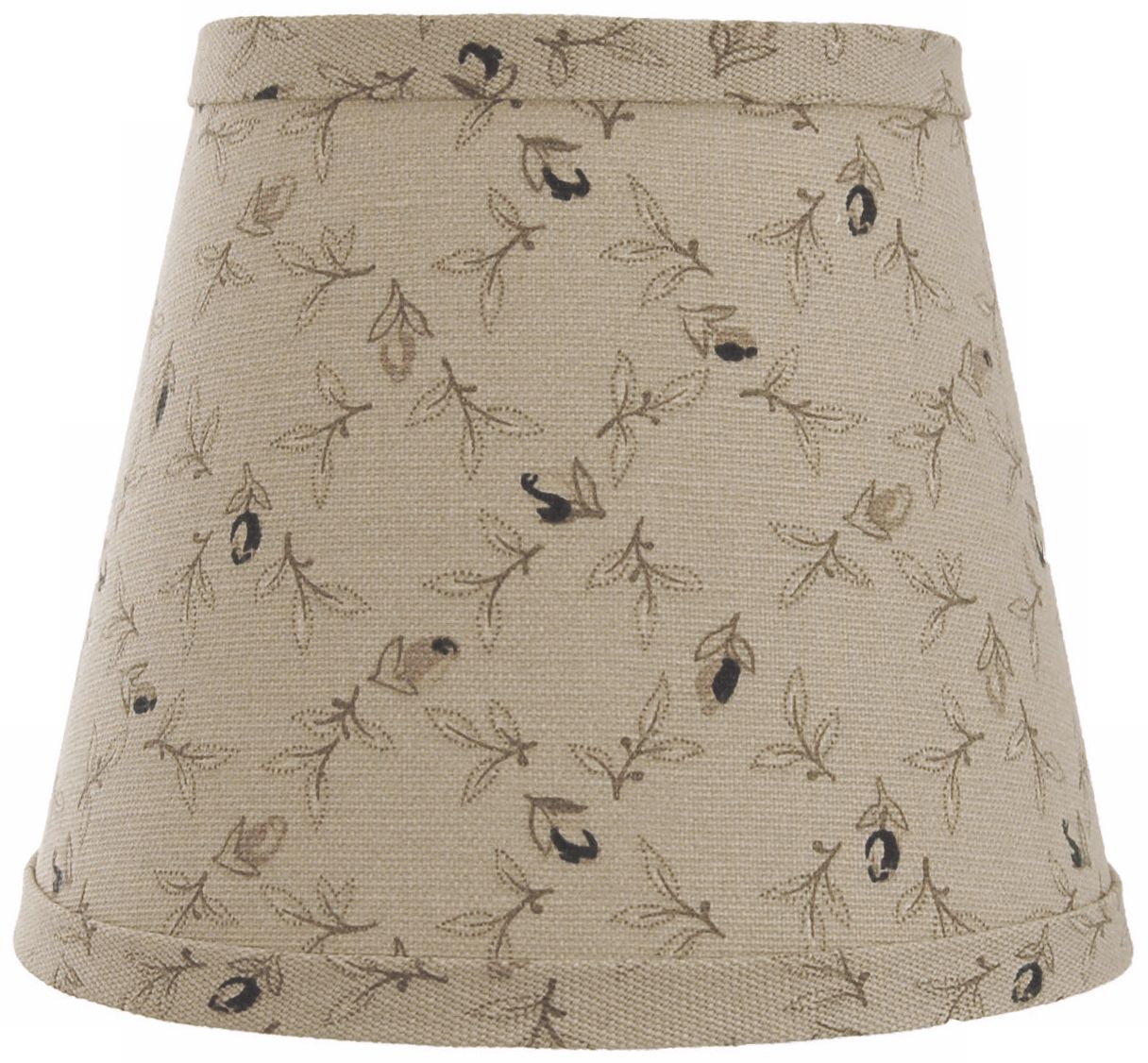Taupe with Black Rosebuds Lamp Shade 9x16x12 (Spider)