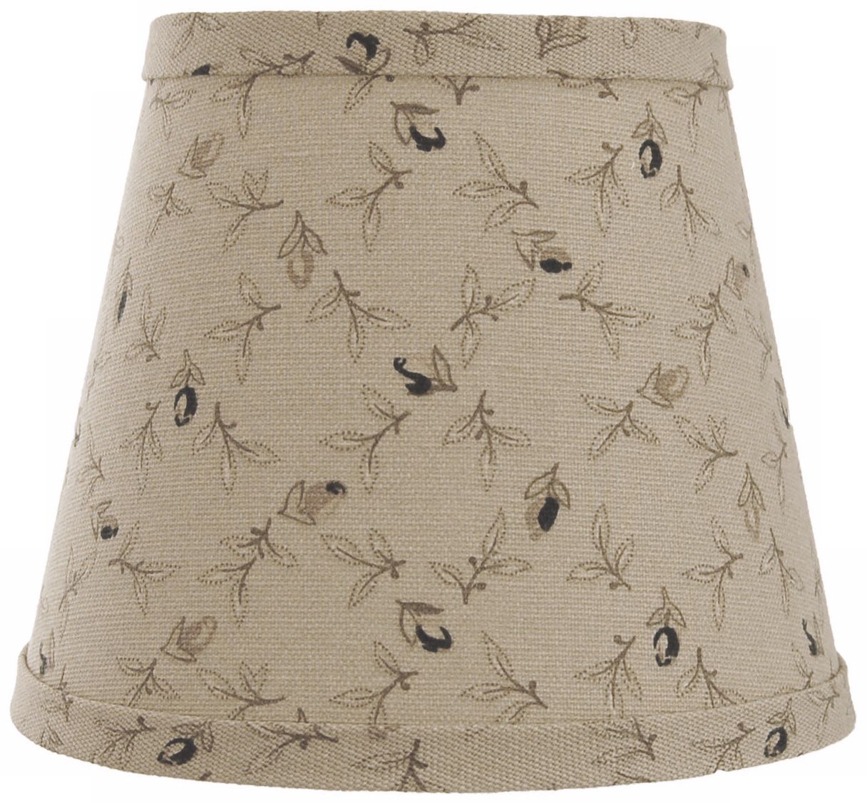 Taupe with Black Rosebuds Lamp Shade 10x18x13 (Spider)