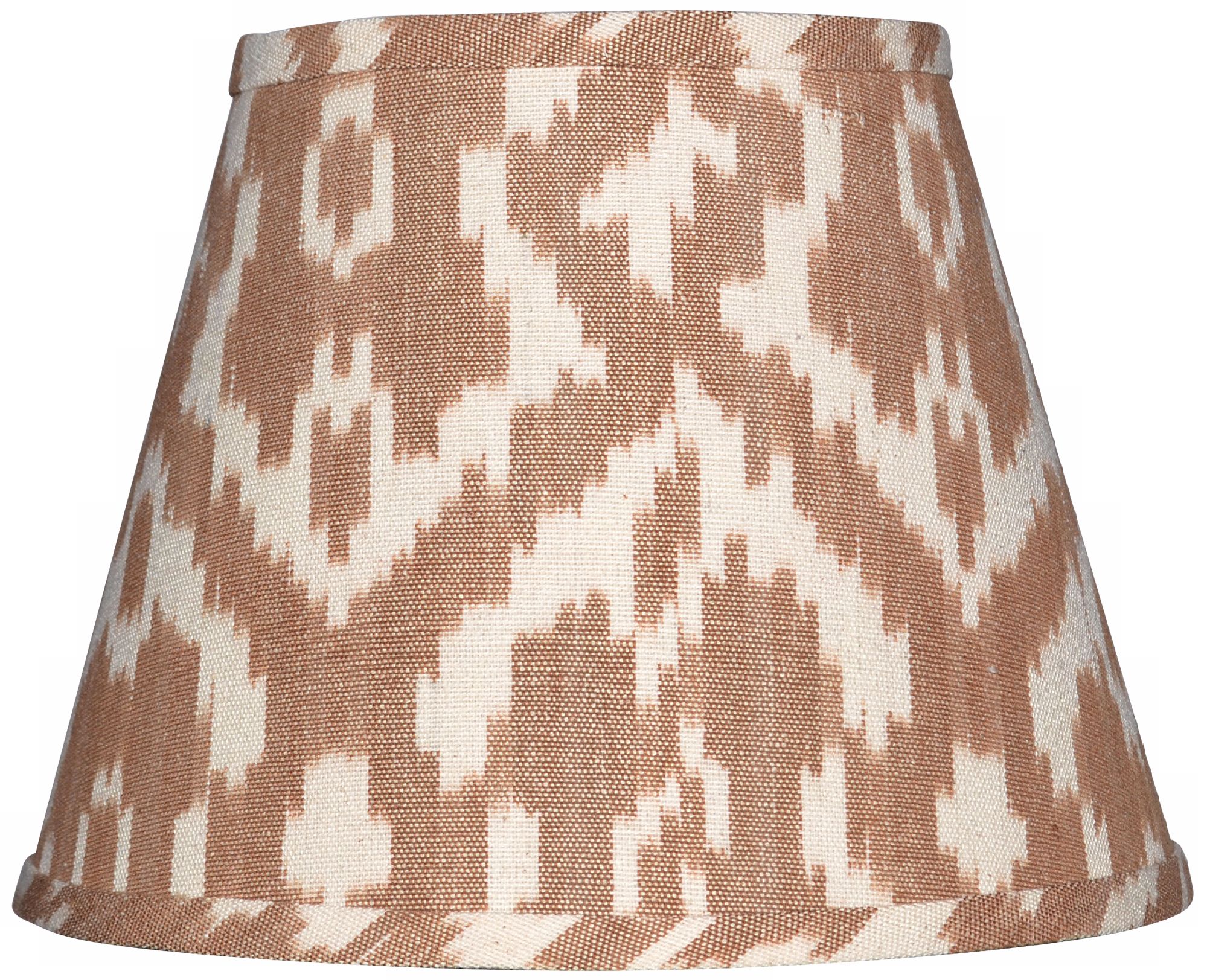 Camel and Cream Ikat Lamp Shade 8x14x10.25 (Spider)