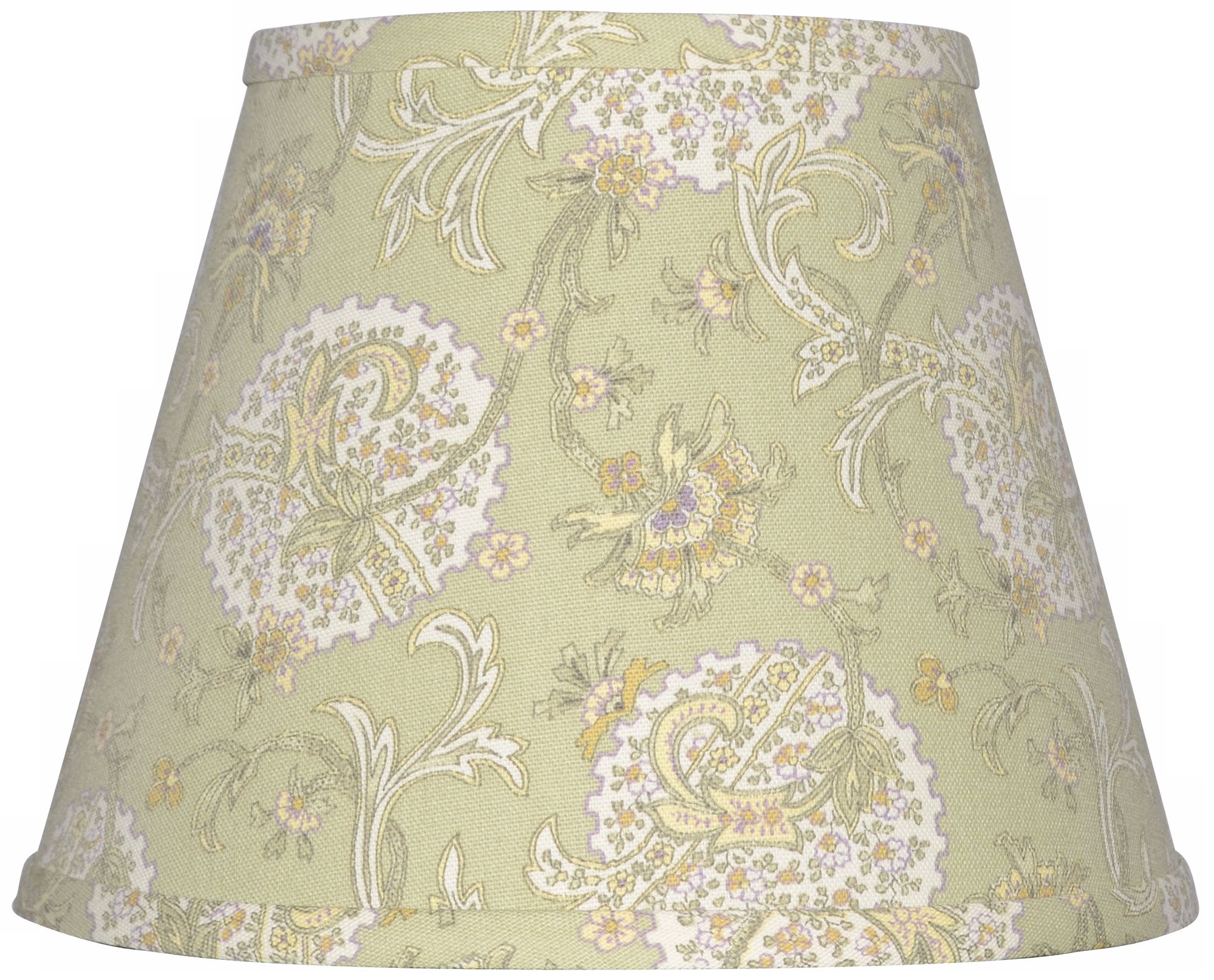 Pale Green Jacobean Lamp Shade 10x18x13" (Spider)
