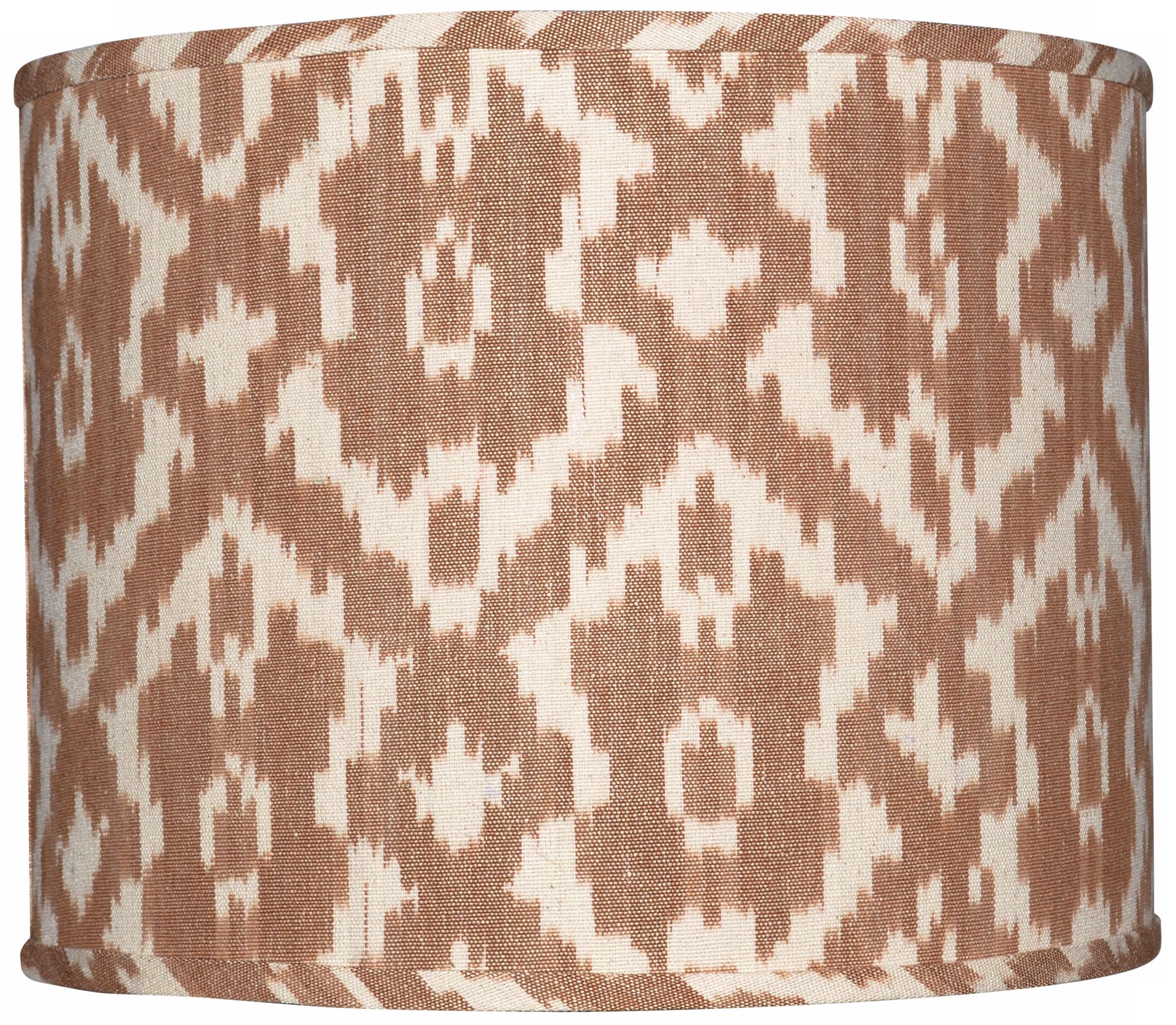 Camel and Cream Ikat Lamp Shade 14x14x11 (Spider)