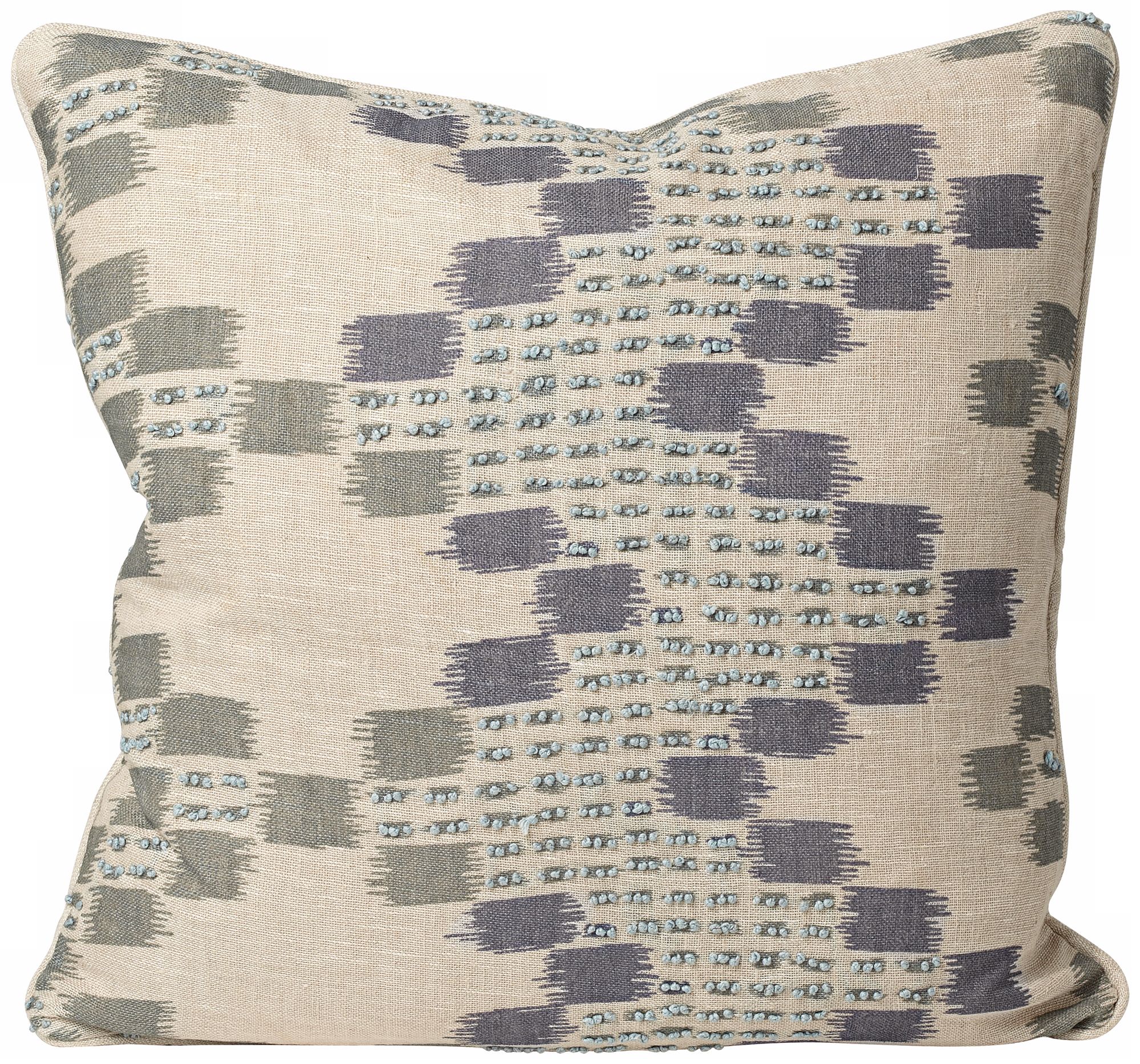 Morocco 18" Square Blue Designer Pillow