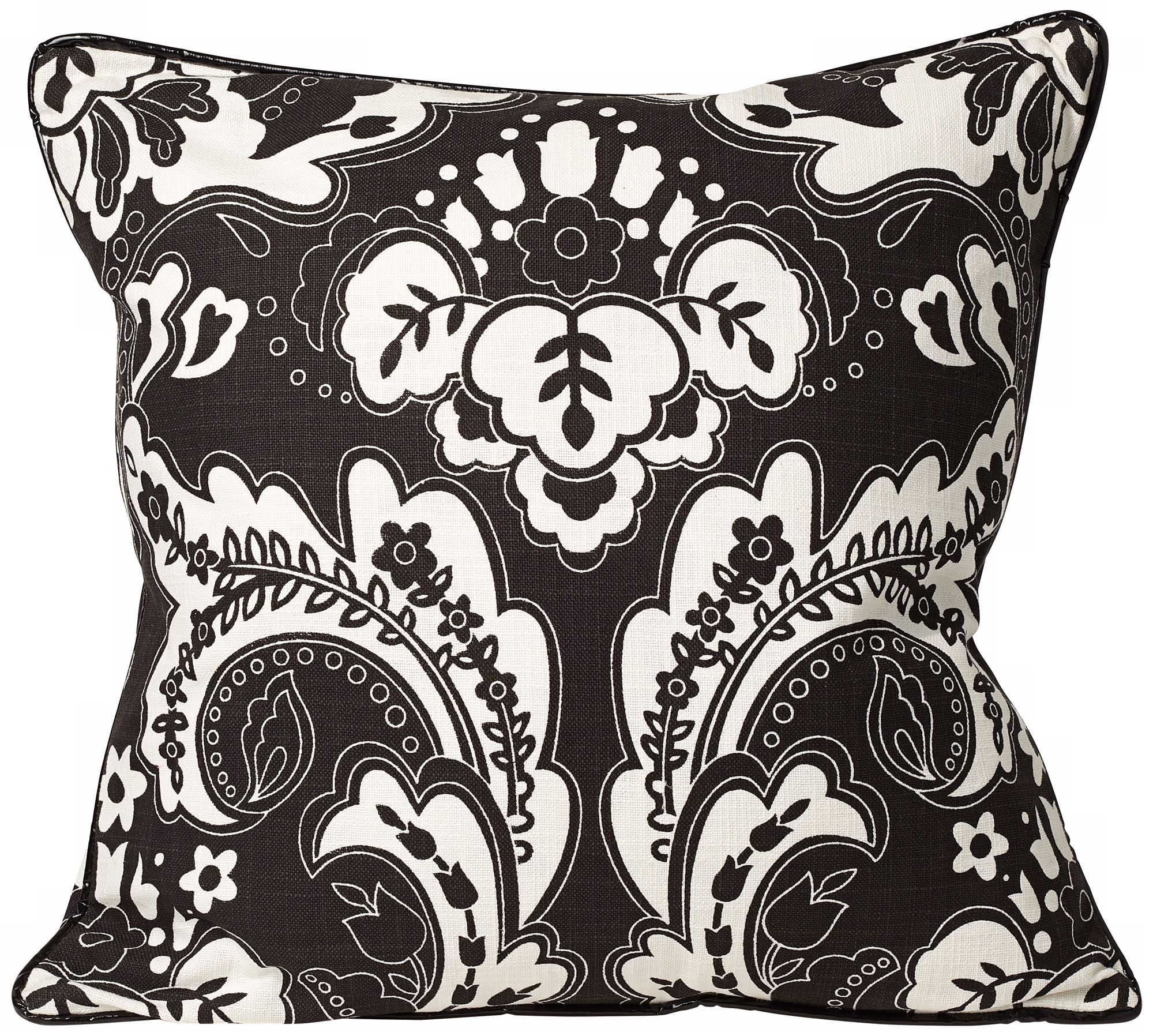 Divine 18" Square Black and White Designer Pillow