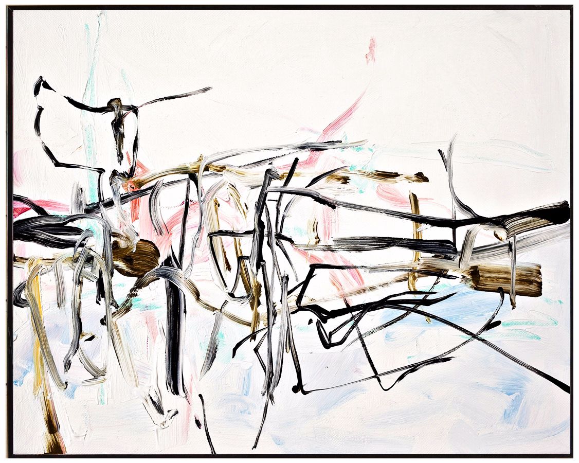 Glamour A 20 1/2" Wide Framed Laminate Abstract Wall Art