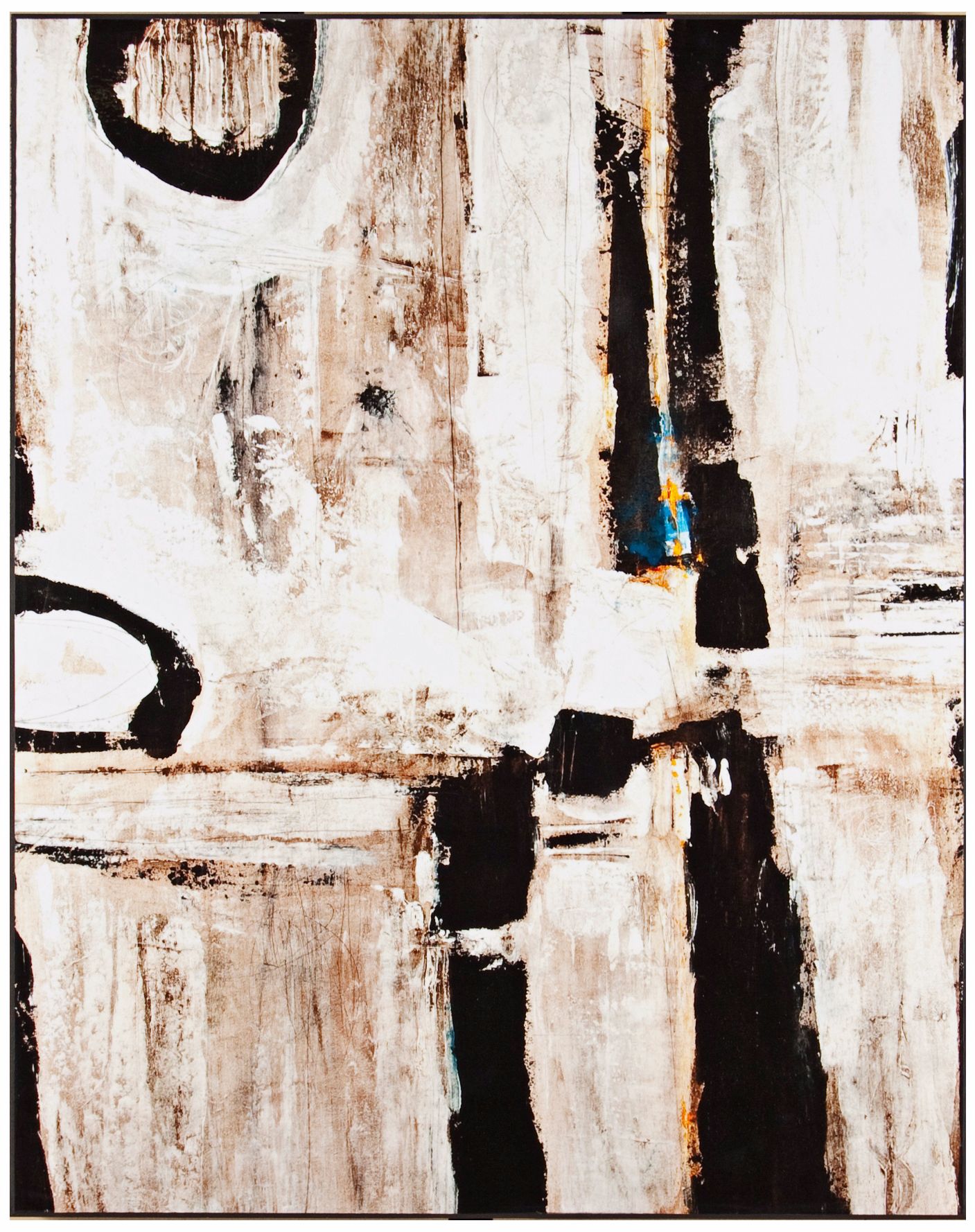 Beyazit 24" Wide Framed Laminate Abstract Wall Art