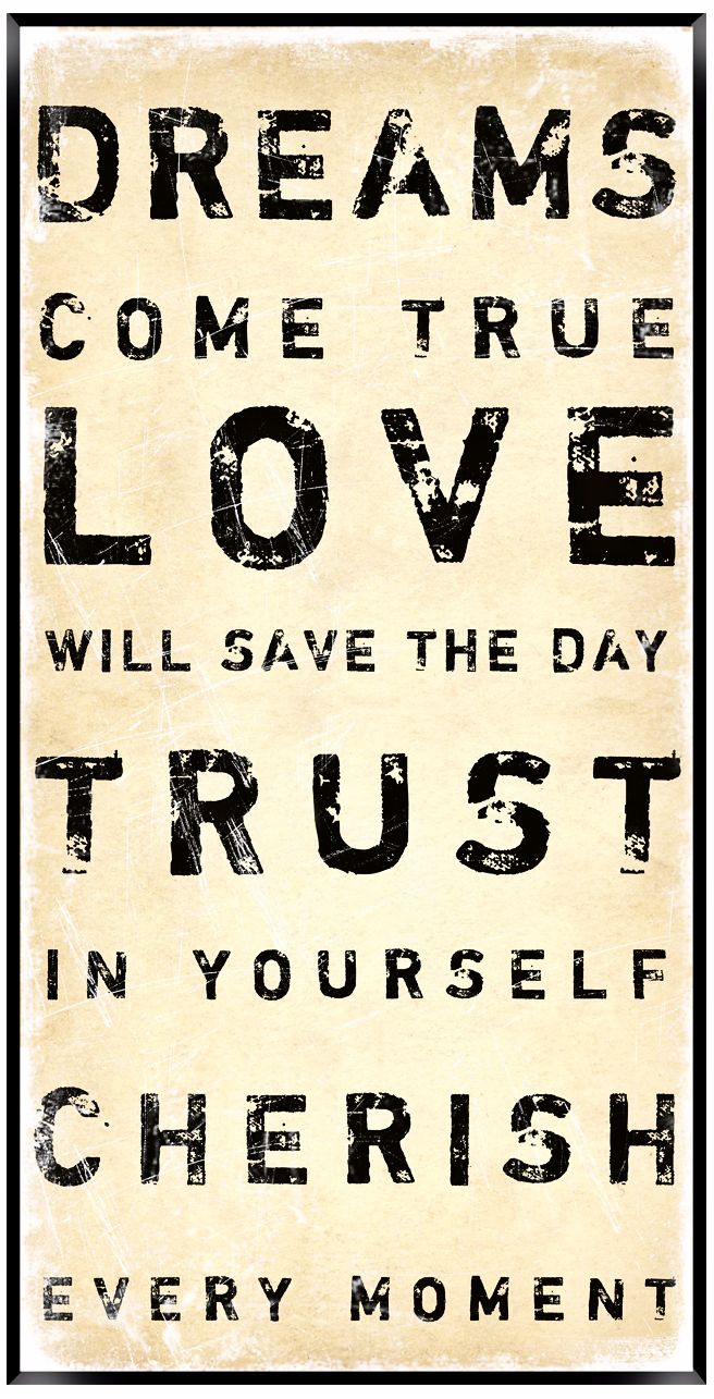 Typography 24 1/2" High Dream Framed Wall Art