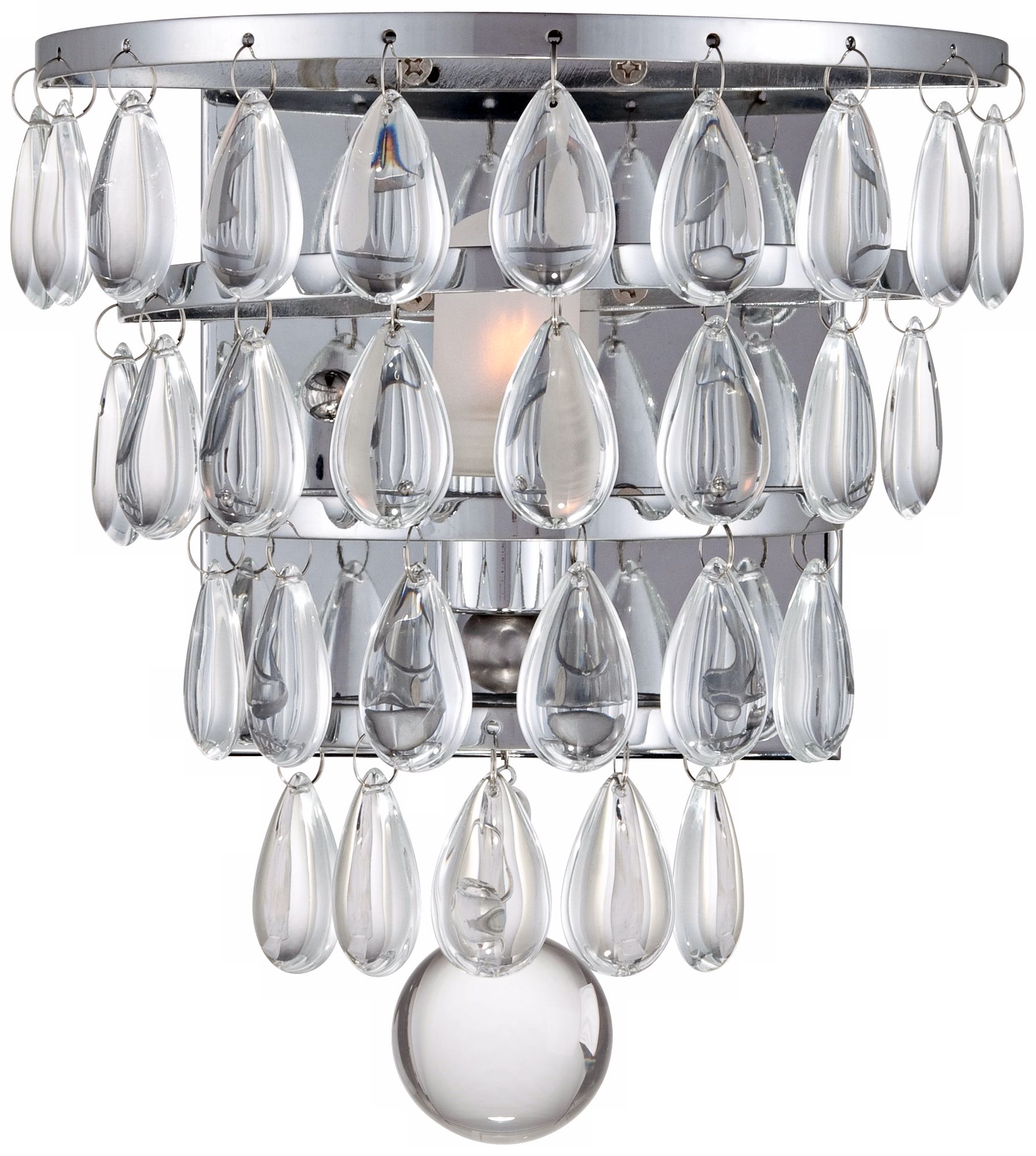 Possini Euro Design 5 1/2" Wide Crystal Drops Wall Sconce