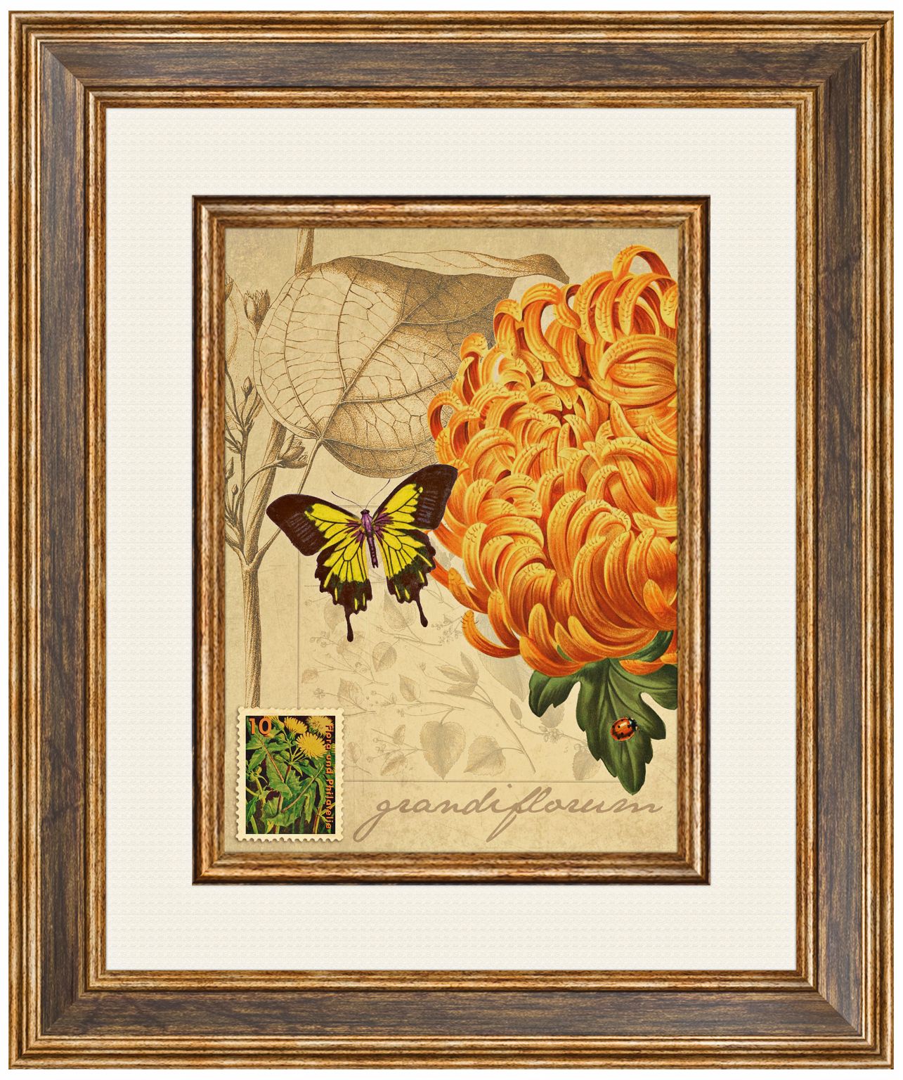 Flora A 24 1/2" High Framed Botanical Wall Art