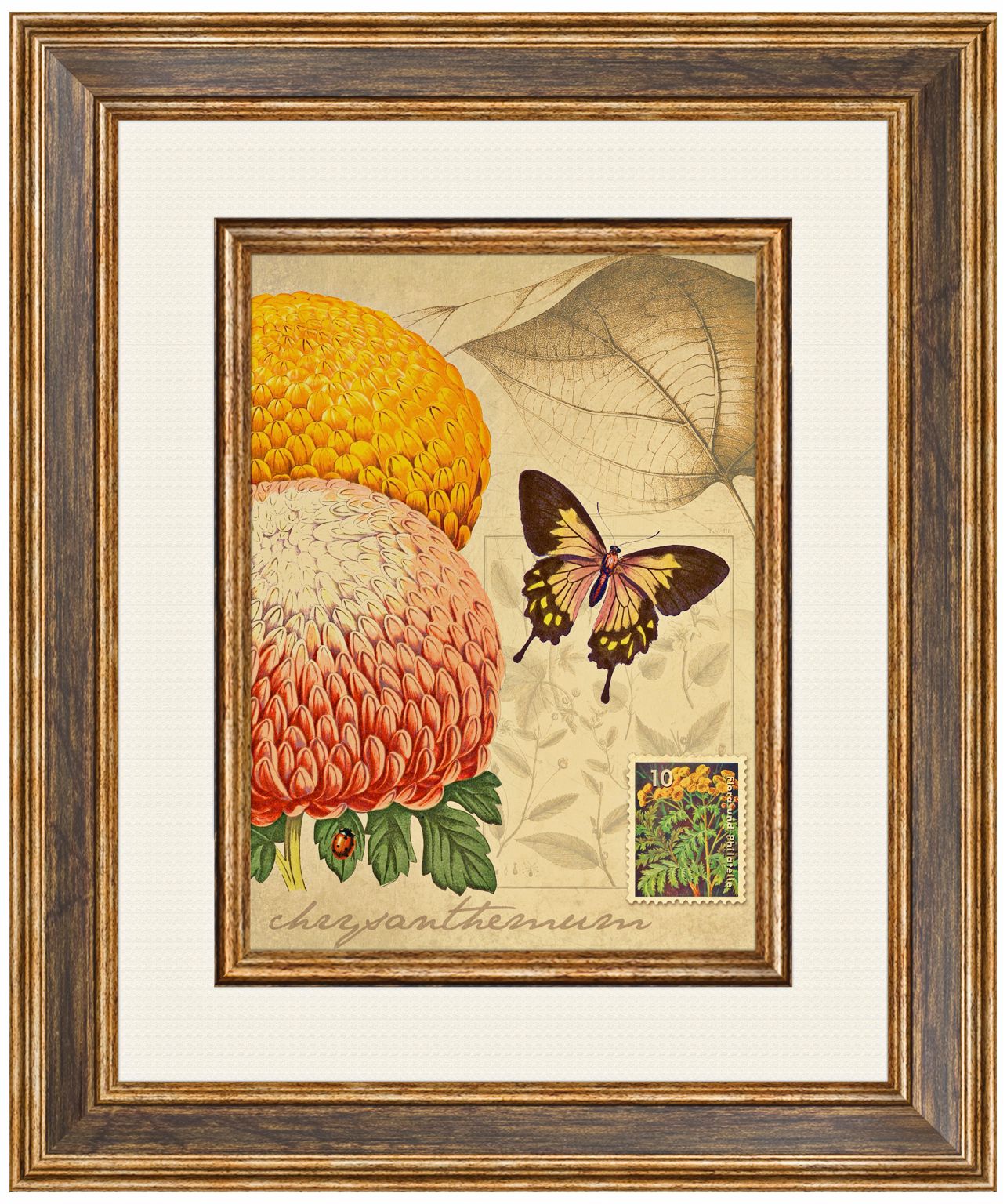 Flora B 24 1/2" High Framed Botanical Wall Art