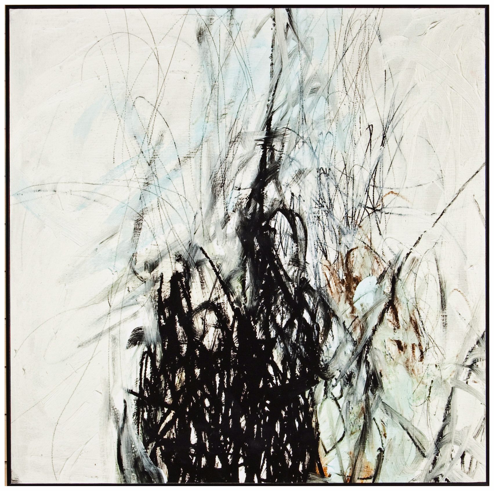Interfere 24 1/2" Square Abstract Wall Art