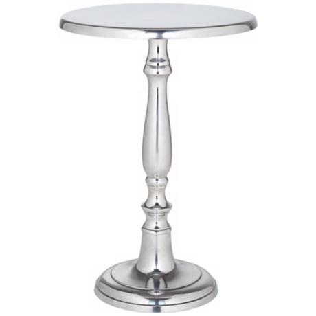 Bella Polished Aluminum Accent Table