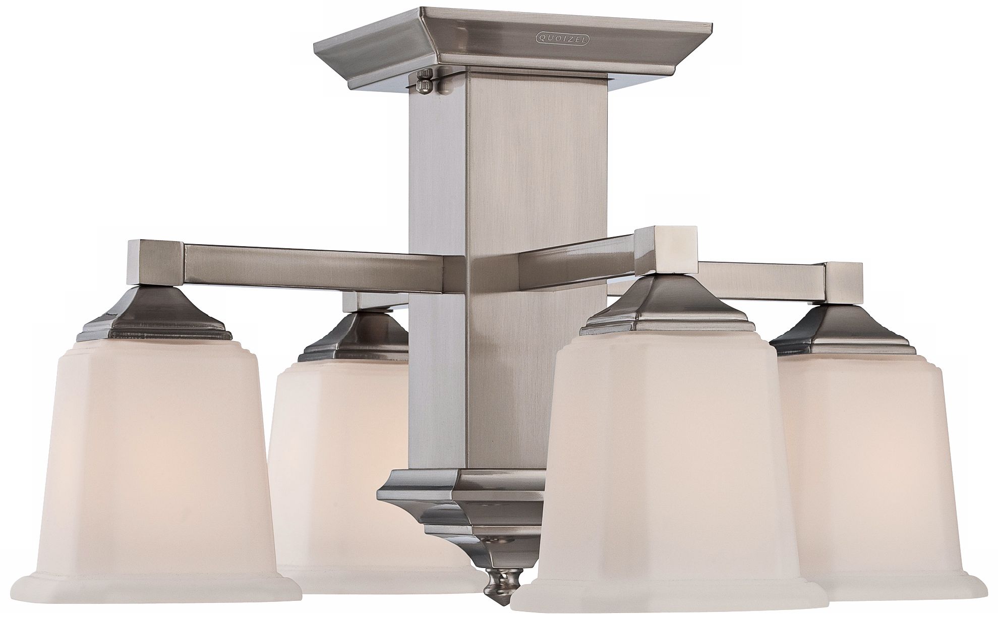 Quoizel Norwood Semi-Flush 19" Wide Nickel Ceiling Light