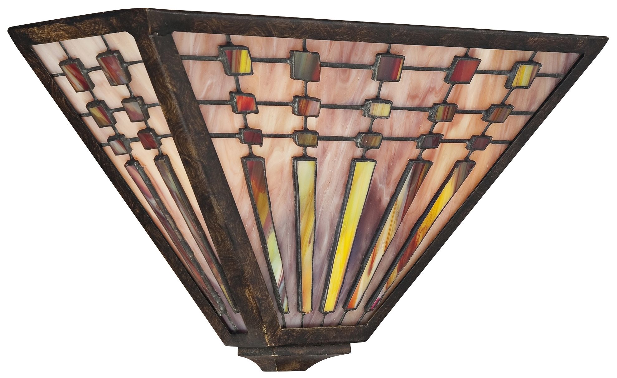 Quoizel Banks 14" Wide Tiffany Bronze Wall Sconce