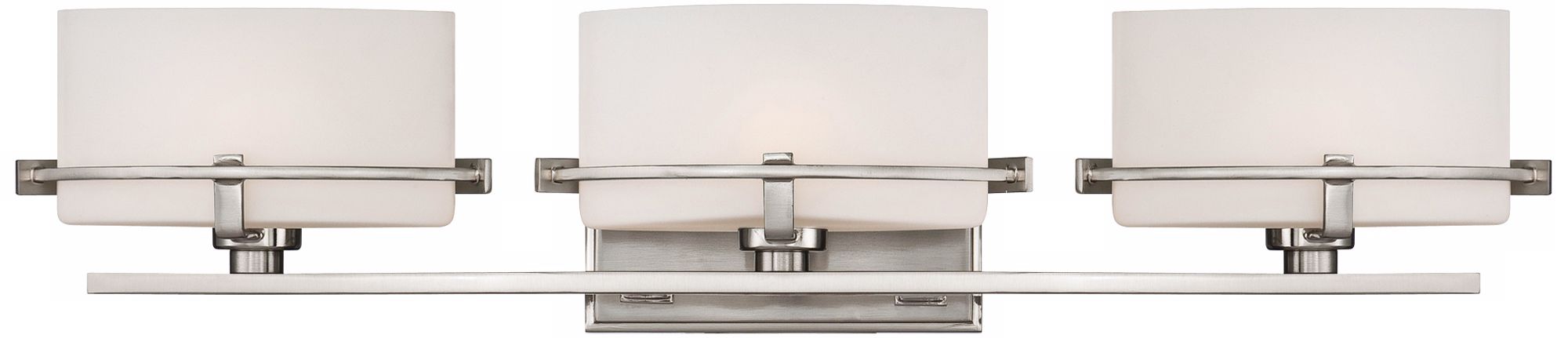 Quoizel Nolan 26 1/2" Wide 3-Light Brushed Nickel Bath Light