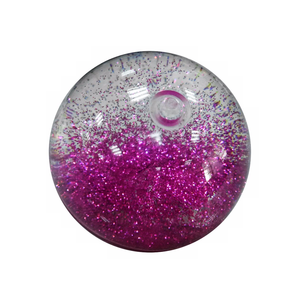 Pink Flashing Glitter LED Bouncy Ball