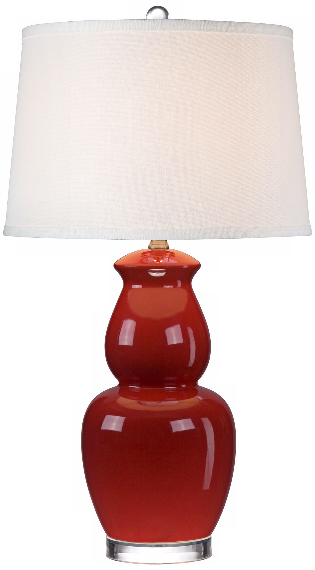 Red Double Gourd Ceramic Table Lamp