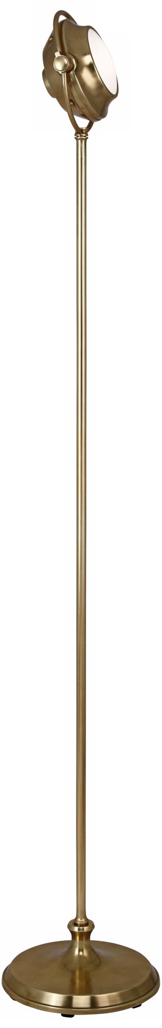 Robert Abbey Iris Antique Brass Halogen Floor Lamp
