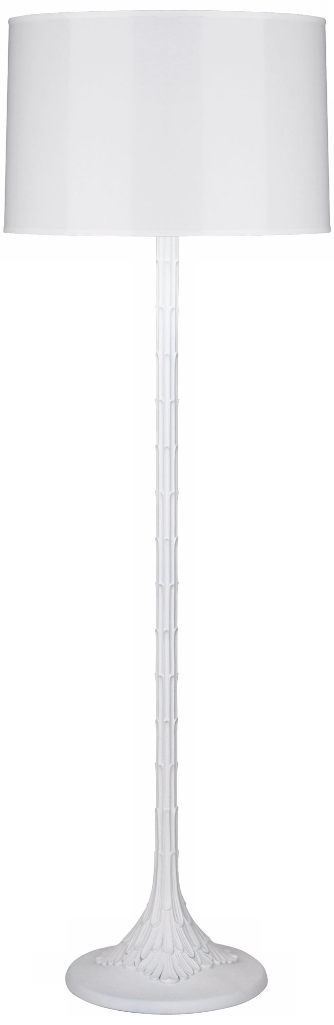 Robert Abbey Redding White with White Shade Floor Lamp - Lamps Plus