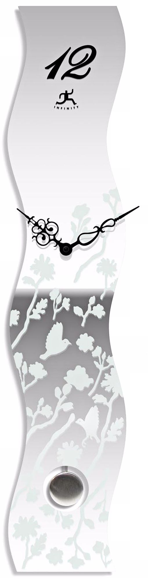 Curved Reflection 38" Pendulum Wall Clock