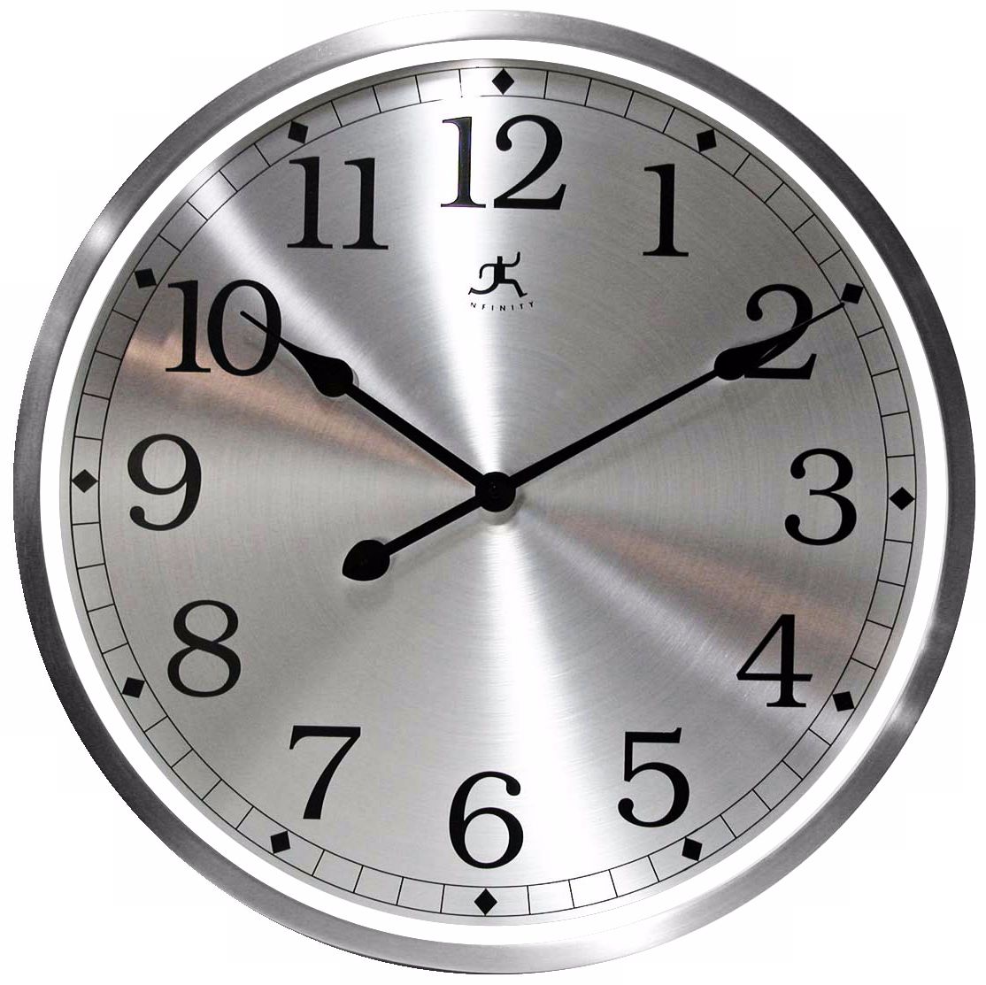 Luminous 23 1/2" Round Aluminum Framed Wall Clock