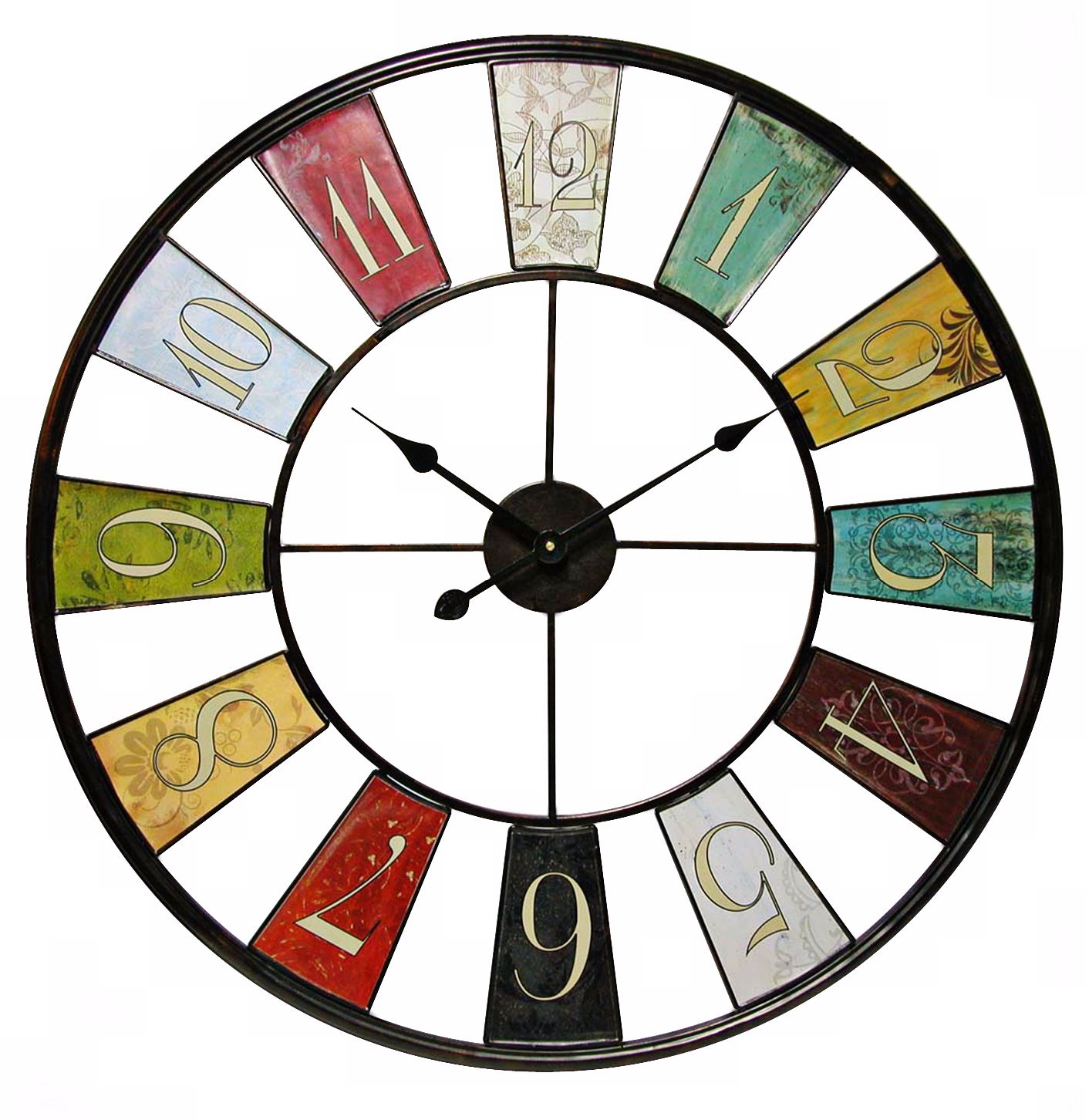 Kaleidoscope 31 1/2" Round Framed Wall Clock