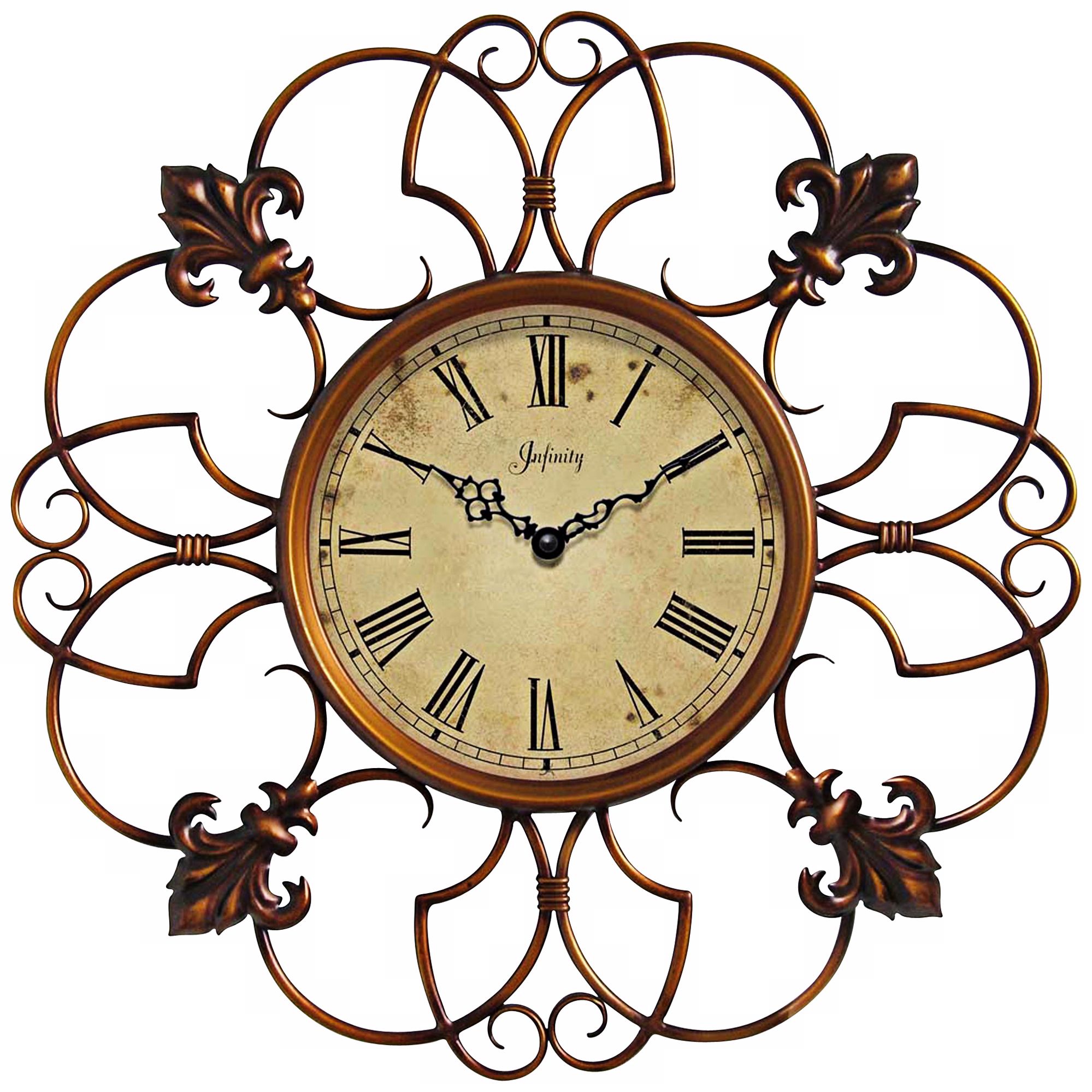 Province 24" Round Open Wire Framed Wall Clock