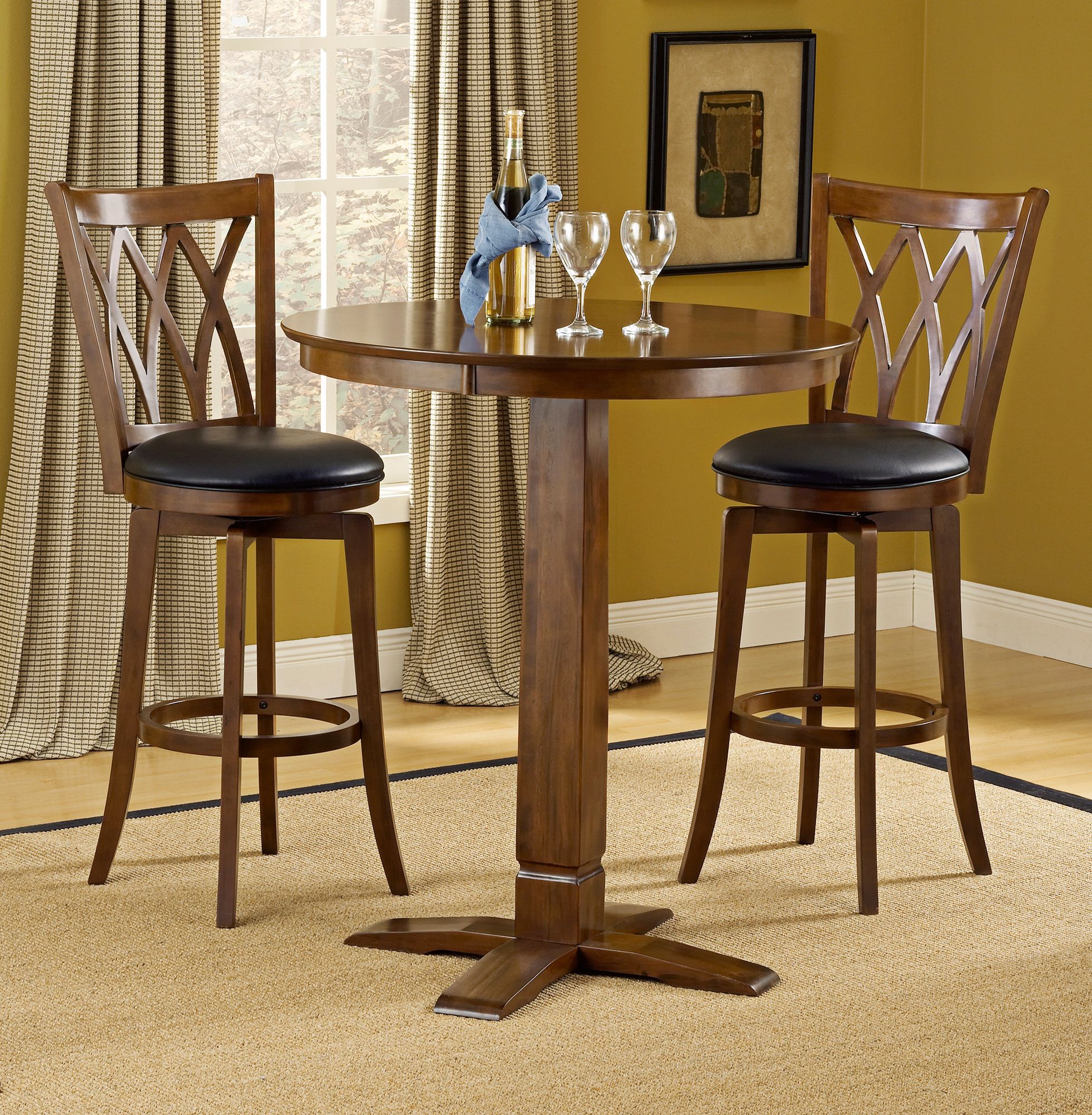 Hillsdale Mansfield Stools 3-Piece Bistro Set