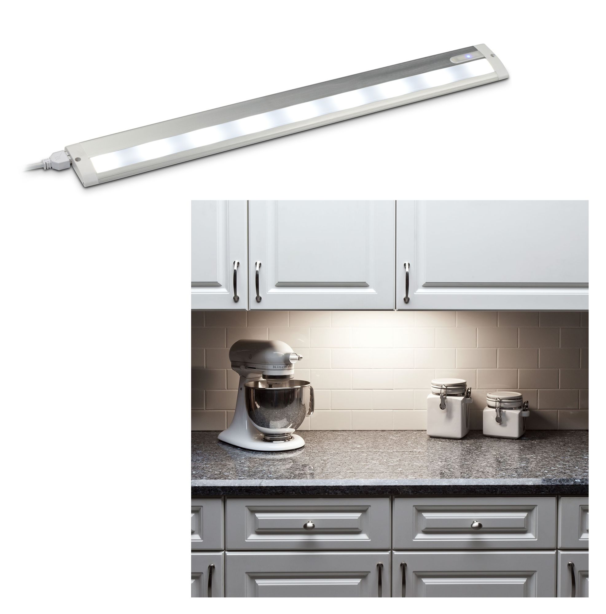 LED 24" Wide Aluminum White Under Cabinet Light