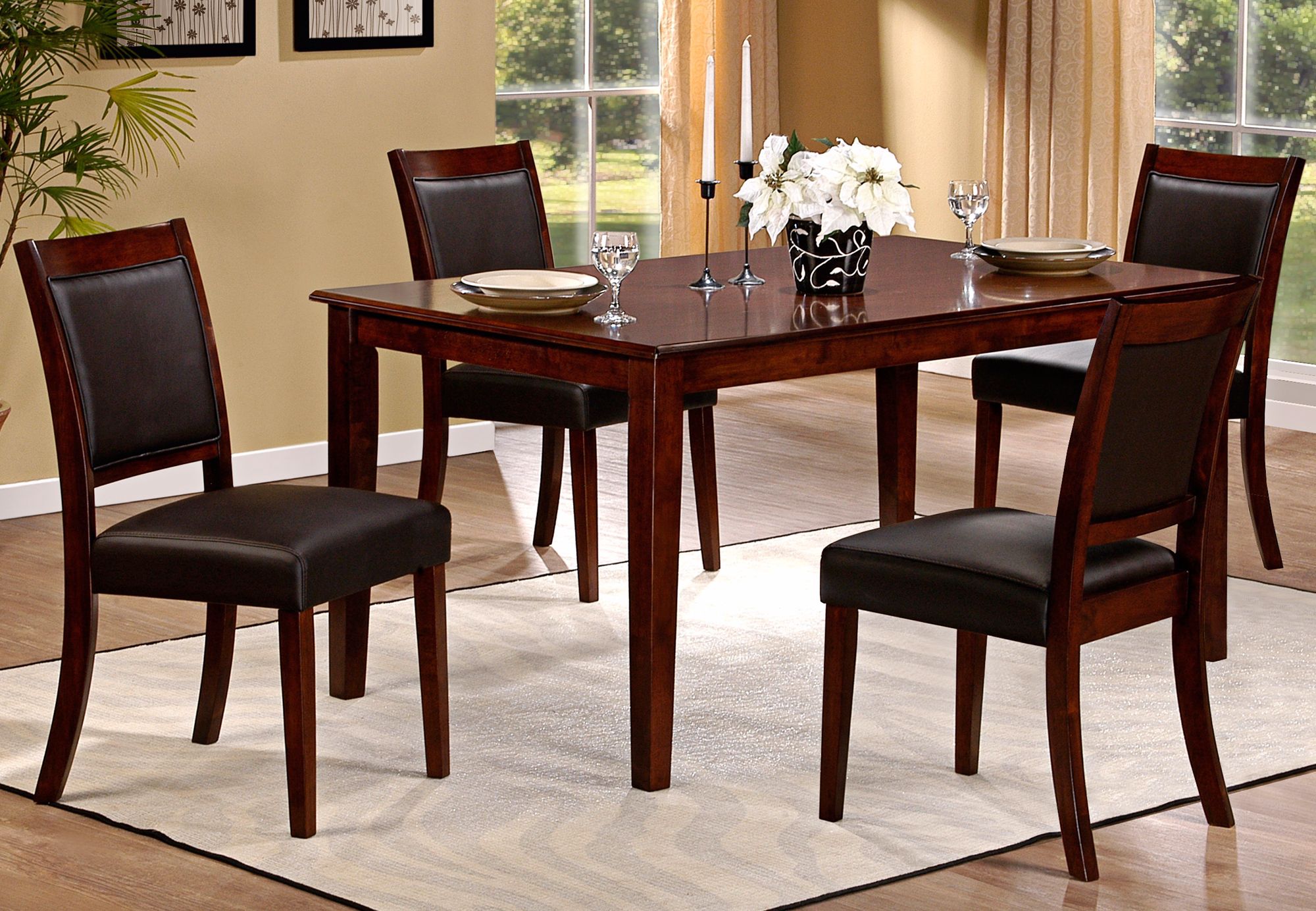 Lyndon Lane 5-Piece Upholstered Dining Chair and Table Set