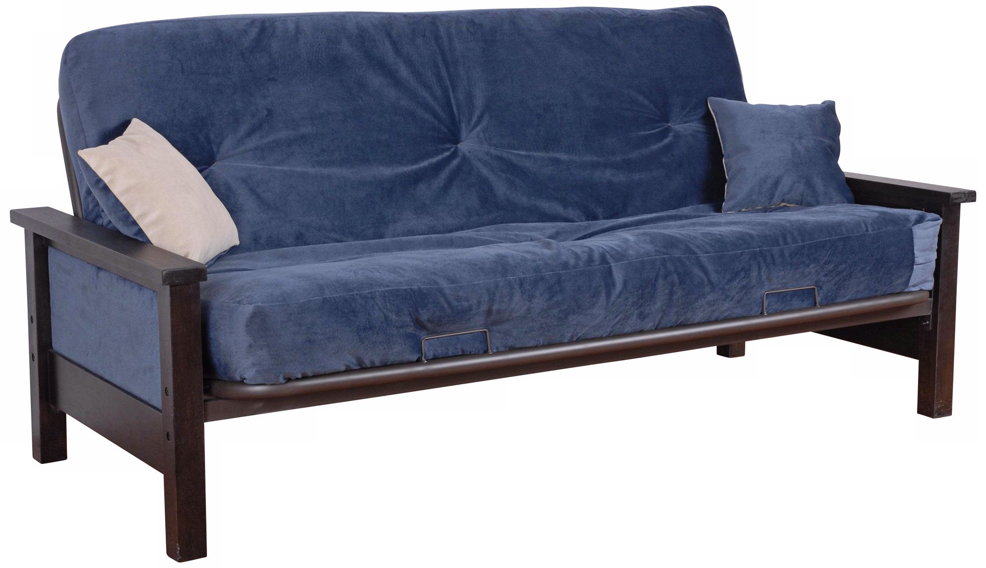 Burbank Klik Klak Navy Upholstered Futon