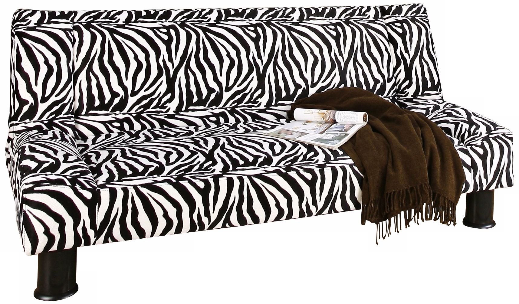 Maple Mod Klik Klak Zebra Print Sofa Bed