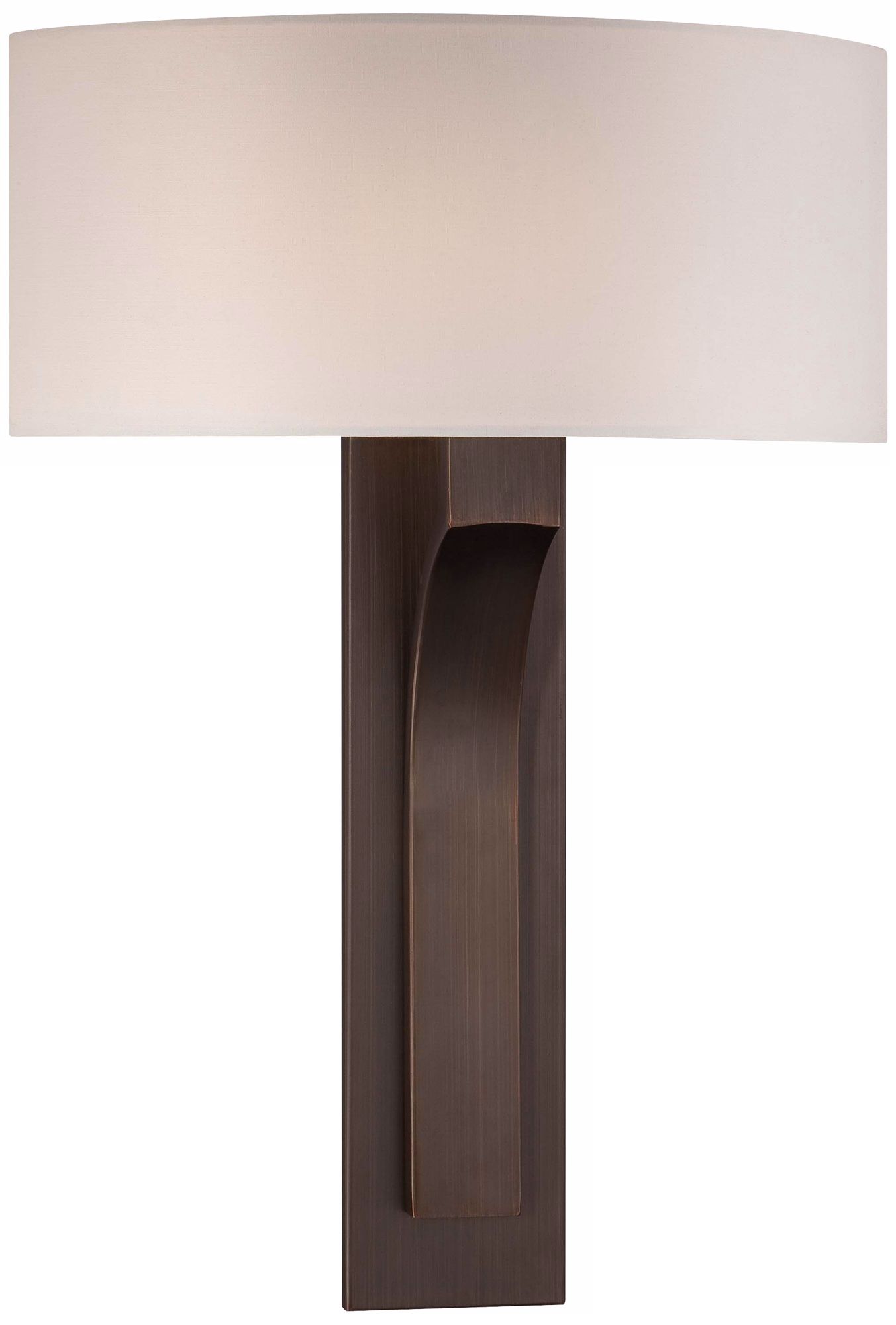 George Kovacs White Fabric 11 3/4" Copper Bronze Wall Sconce