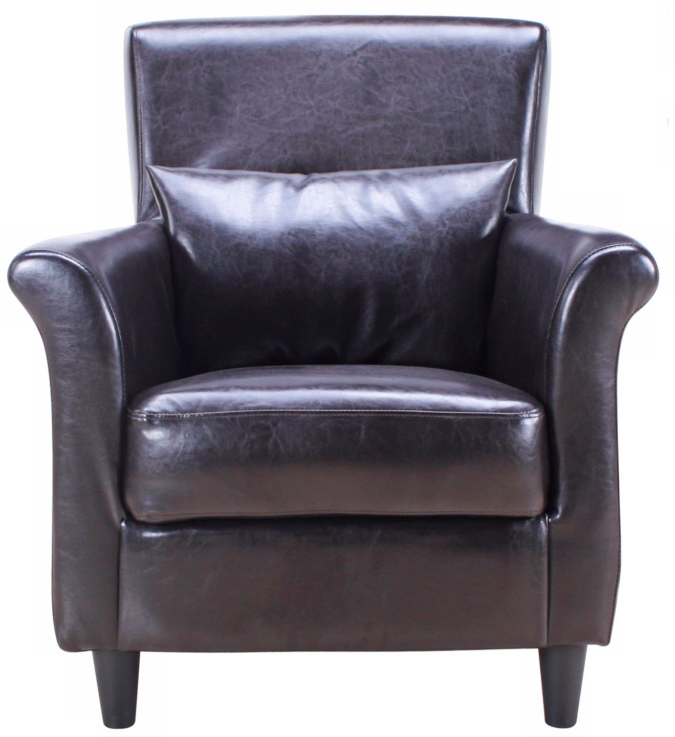 Chives Tub Dark Brown Club Chair