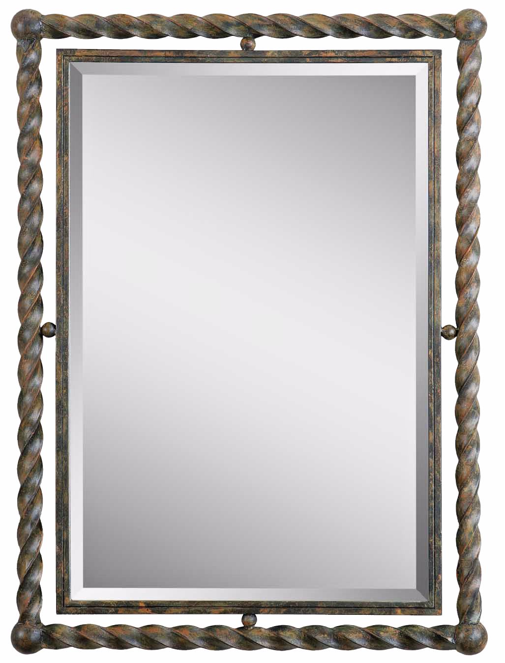 Uttermost Garrick 35" High Wrought Iron Wall Mirror