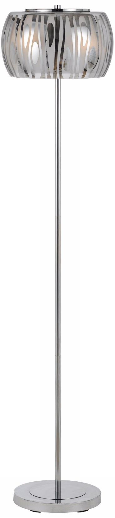 Rigoletto Glass and Chrome Floor Lamp