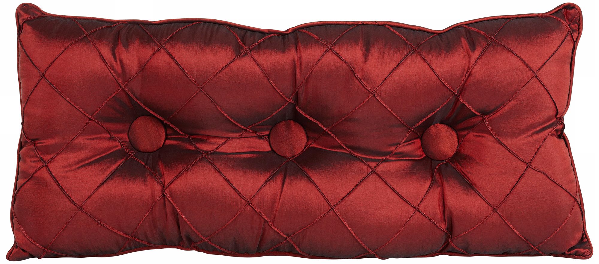 Diamond Pin Oblong 20" Wide Filled Burgundy Tuck Pillow