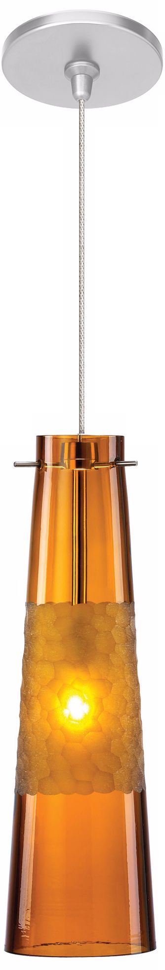 LBL Bonn Amber Nickel Pendant Light