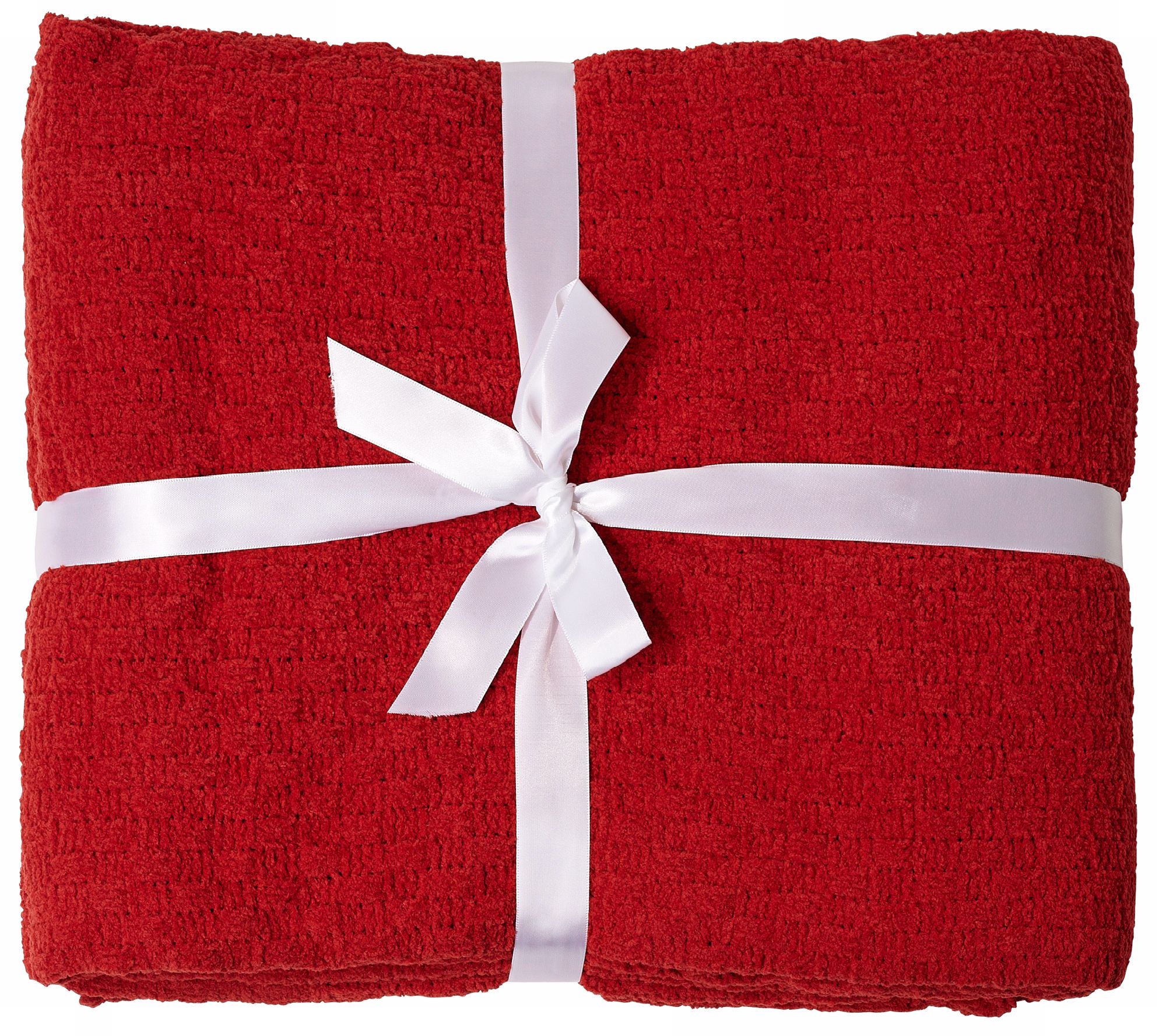 Burgundy Red Chenille Throw Blanket