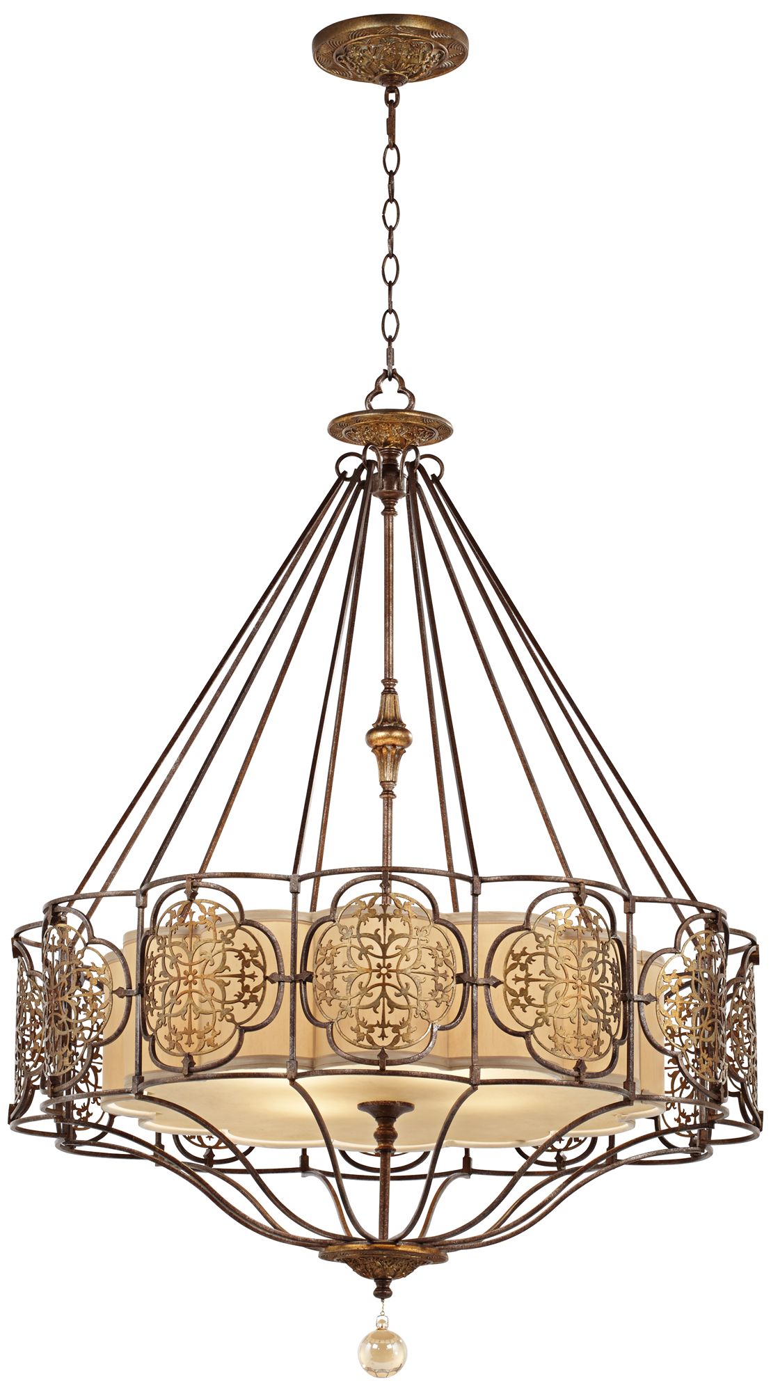 Murray Feiss Marcella 32 1/4" Wide British Bronze Chandelier