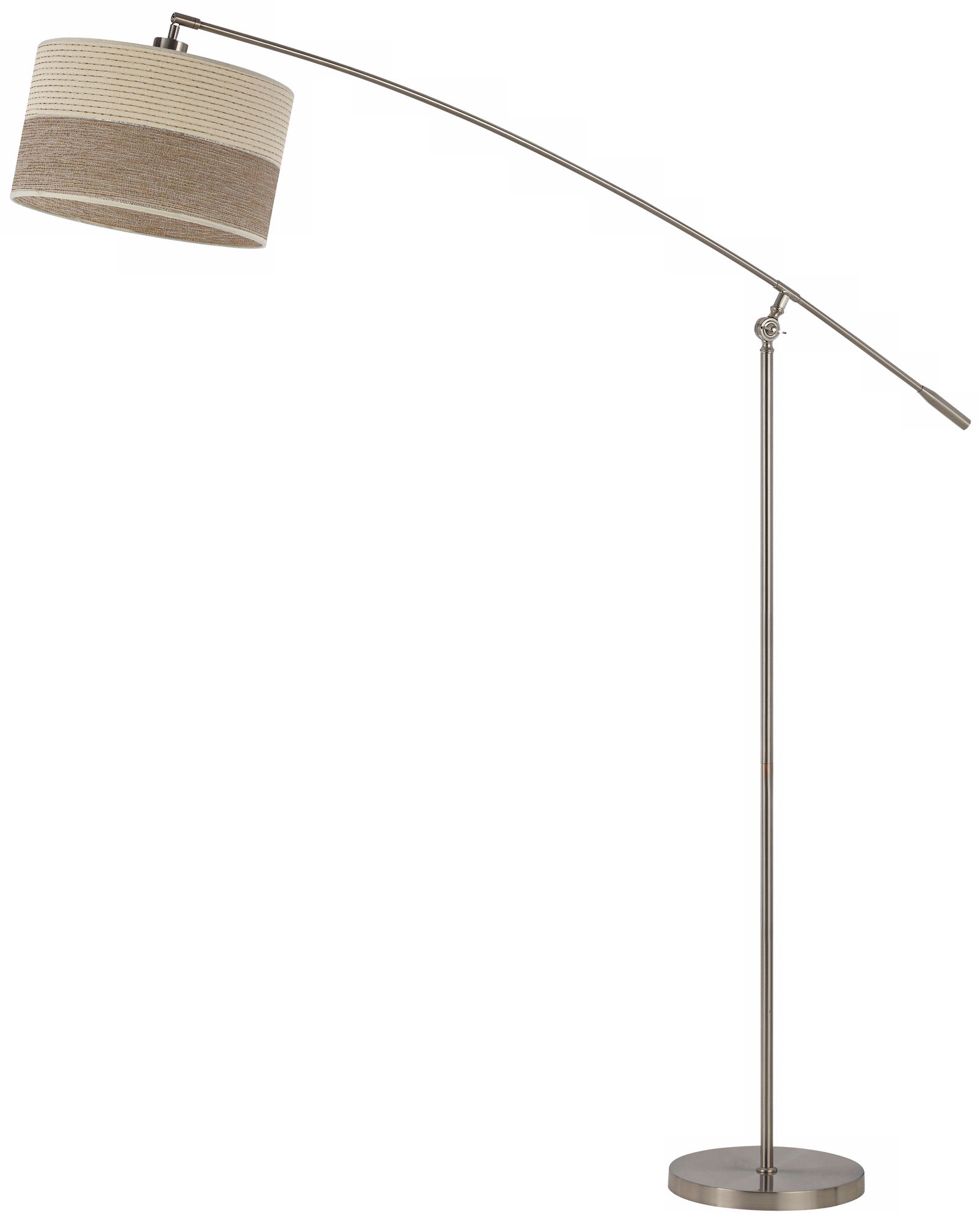 Carlisle Brushed Steel Balance Arm Arc Floor Lamp
