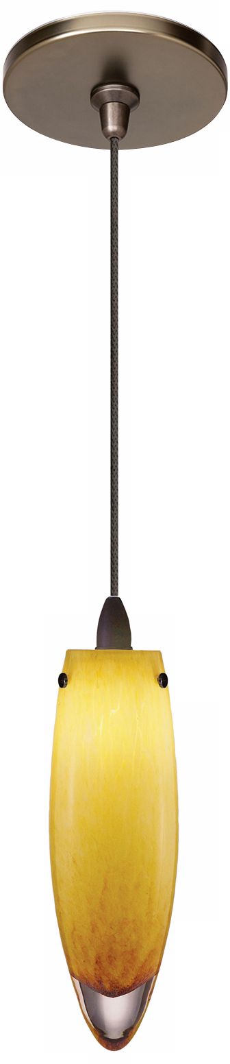 LBL Icicle Amber Glass Bronze Pendant Light